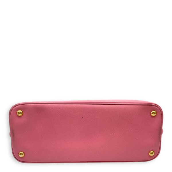 Promenade Pink Top Handle Bag in Saffiano Leather, Gold hardware - Image 6
