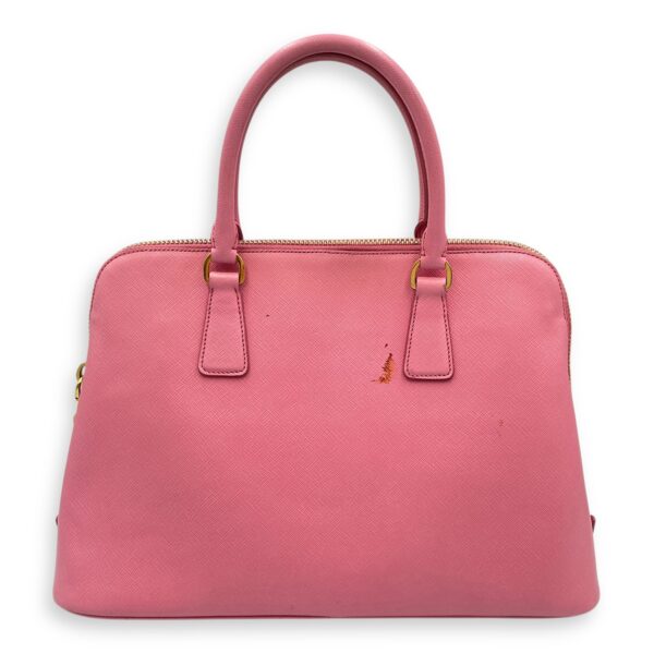 Promenade Pink Top Handle Bag in Saffiano Leather, Gold hardware - Image 3