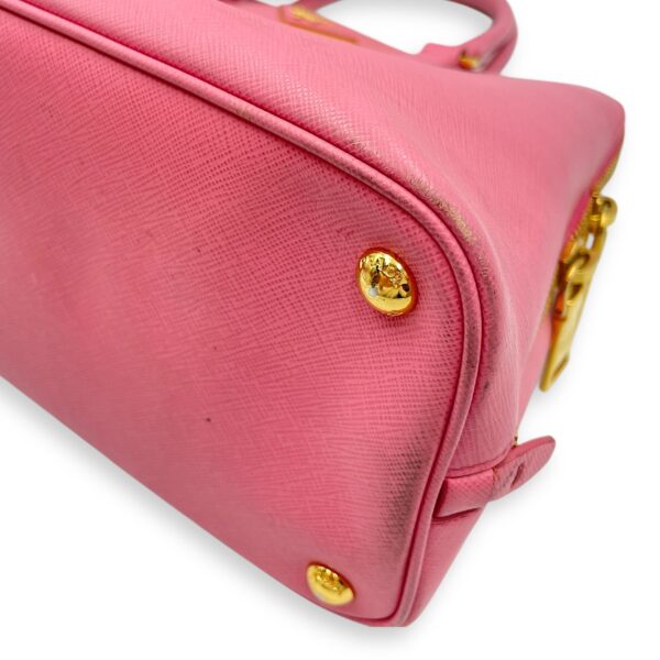 Promenade Pink Top Handle Bag in Saffiano Leather, Gold hardware - Image 9