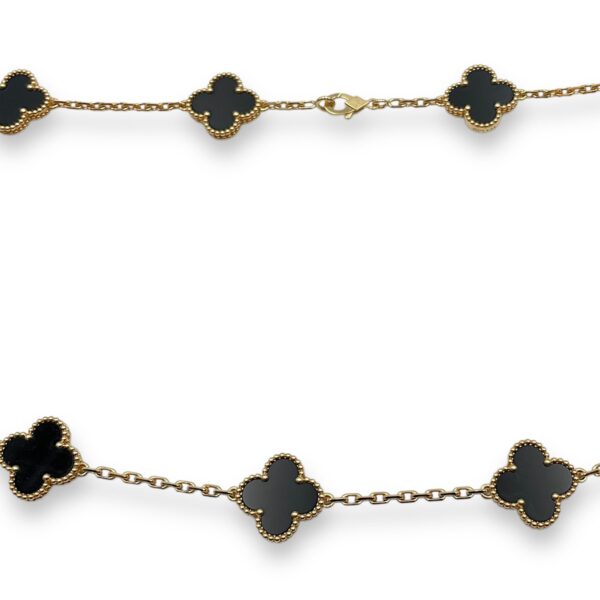 20 Motif Necklace in Black, Gold Hardware - Image 3