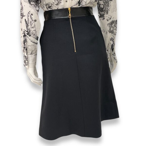 A Line Skirt 36 Black Ready-To-Wear in Polyester, Gold hardware - Image 3