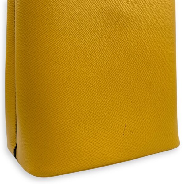 Panier Yellow Bucket Bag in Saffiano Leather, Gold hardware - Image 13