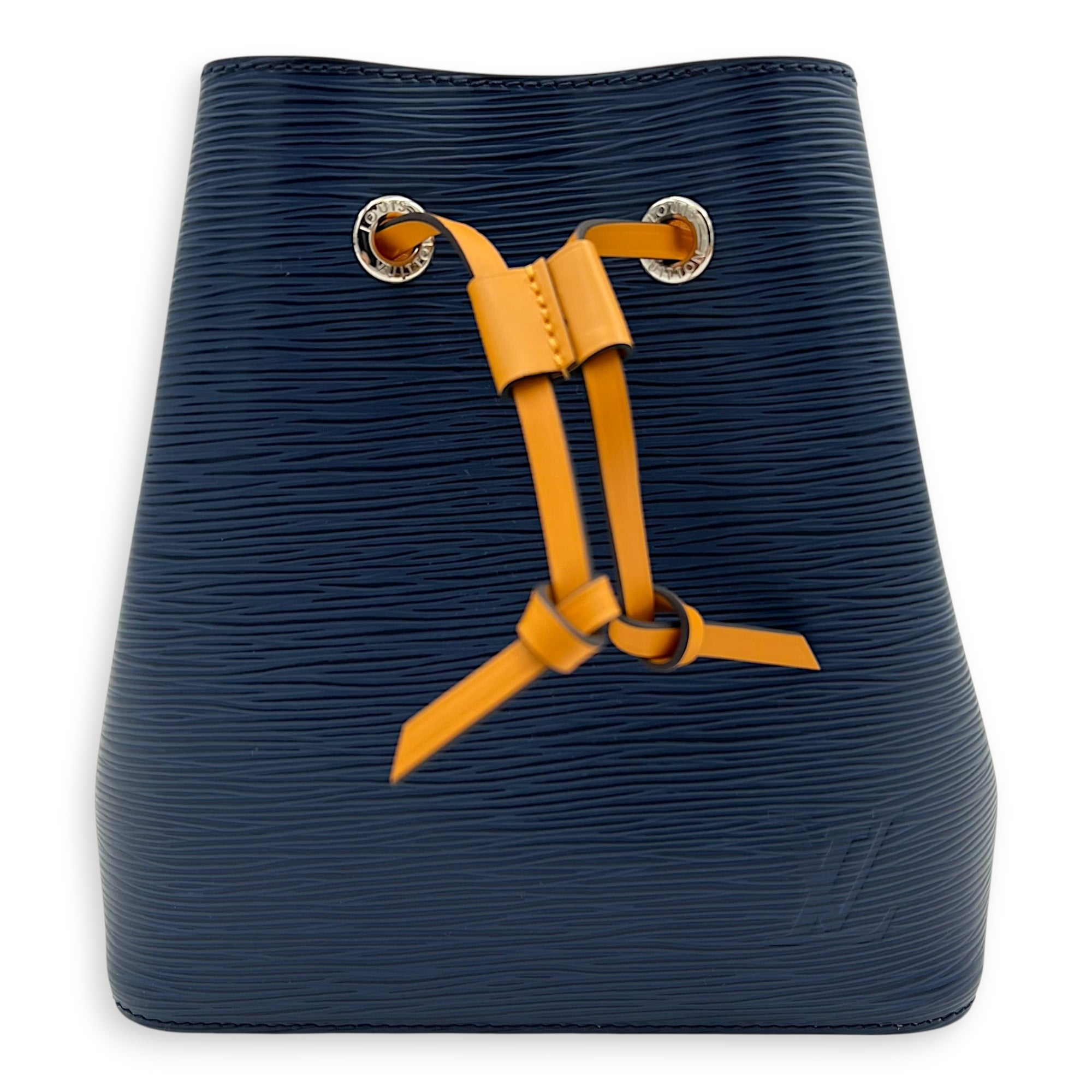 NeoNoe BB Blue Bucket Bag in Epi Leather, Silver hardware