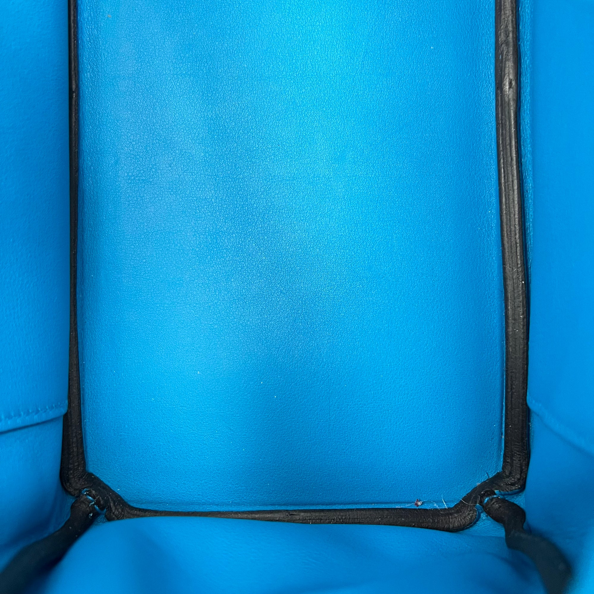 Birkin 25 Blue Zanzibar Top Handle Bag in Swift, Silver hardware - Image 14