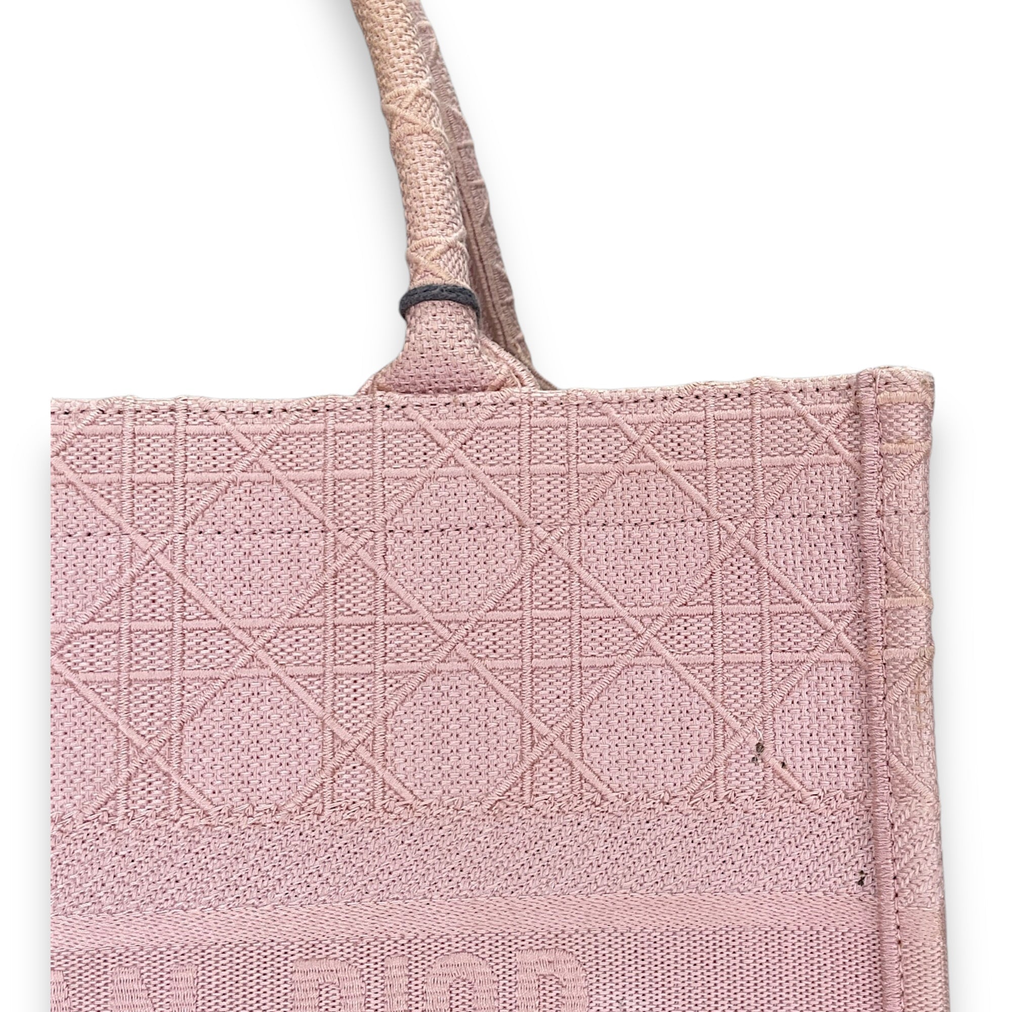 Embroidered Cannage Book Tote Medium Tote bag in Canvas, N/A Hardware - Image 10