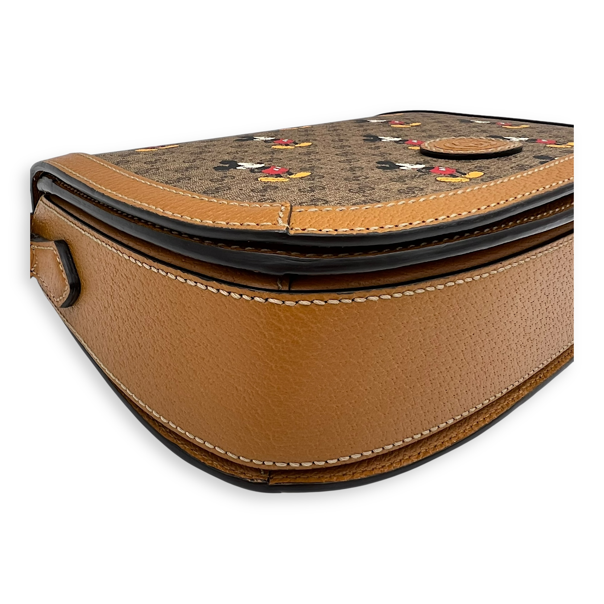 Disney Crossbody Bag Yellow in Coated Canvas, Gold hardware - Image 8