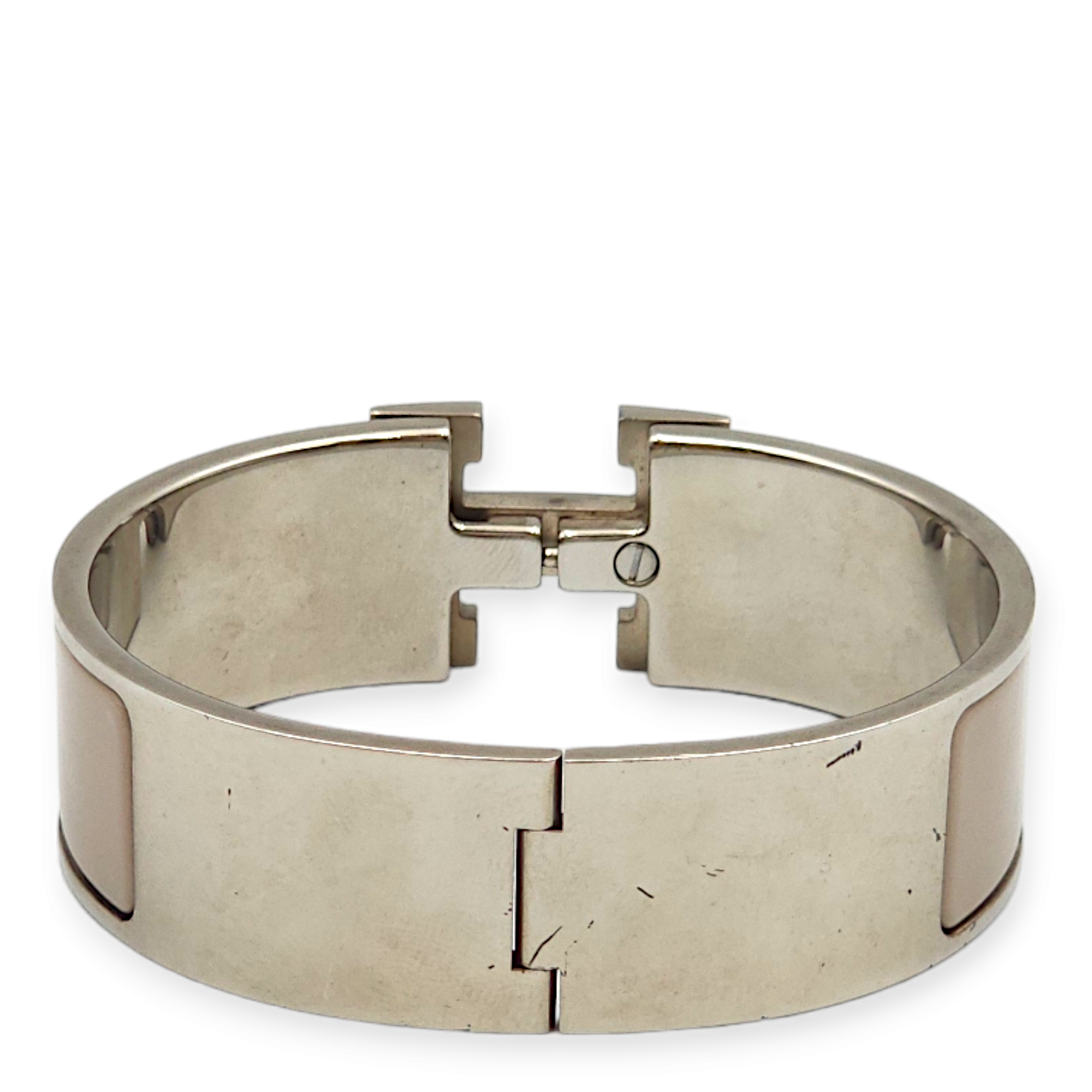 Clic H Medium Width Marron Bracelet in Enamel - Image 3