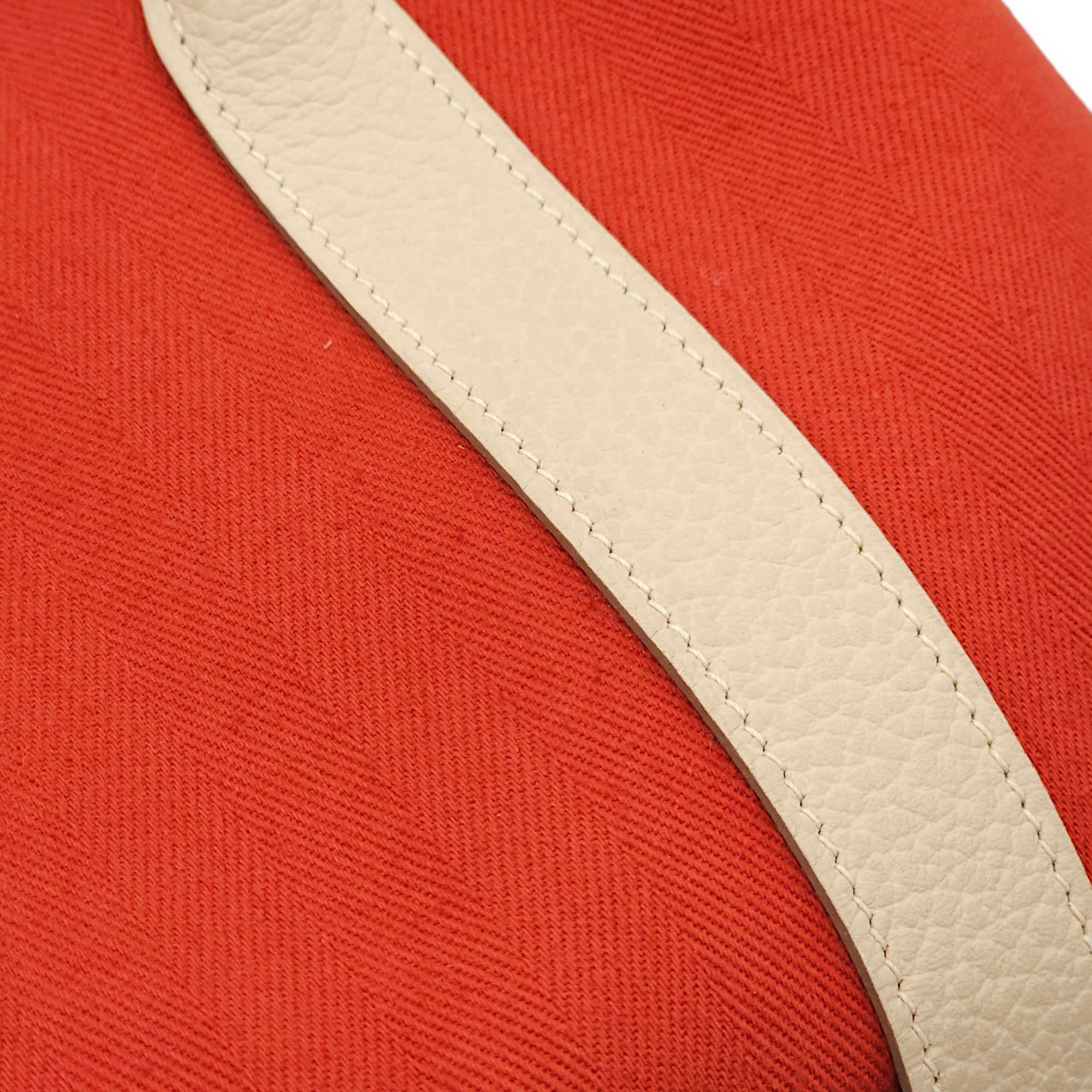 Garden Party 30 Rouge Duchesse/Craie in Toile/Vache Country, Palladium hardware - Image 11