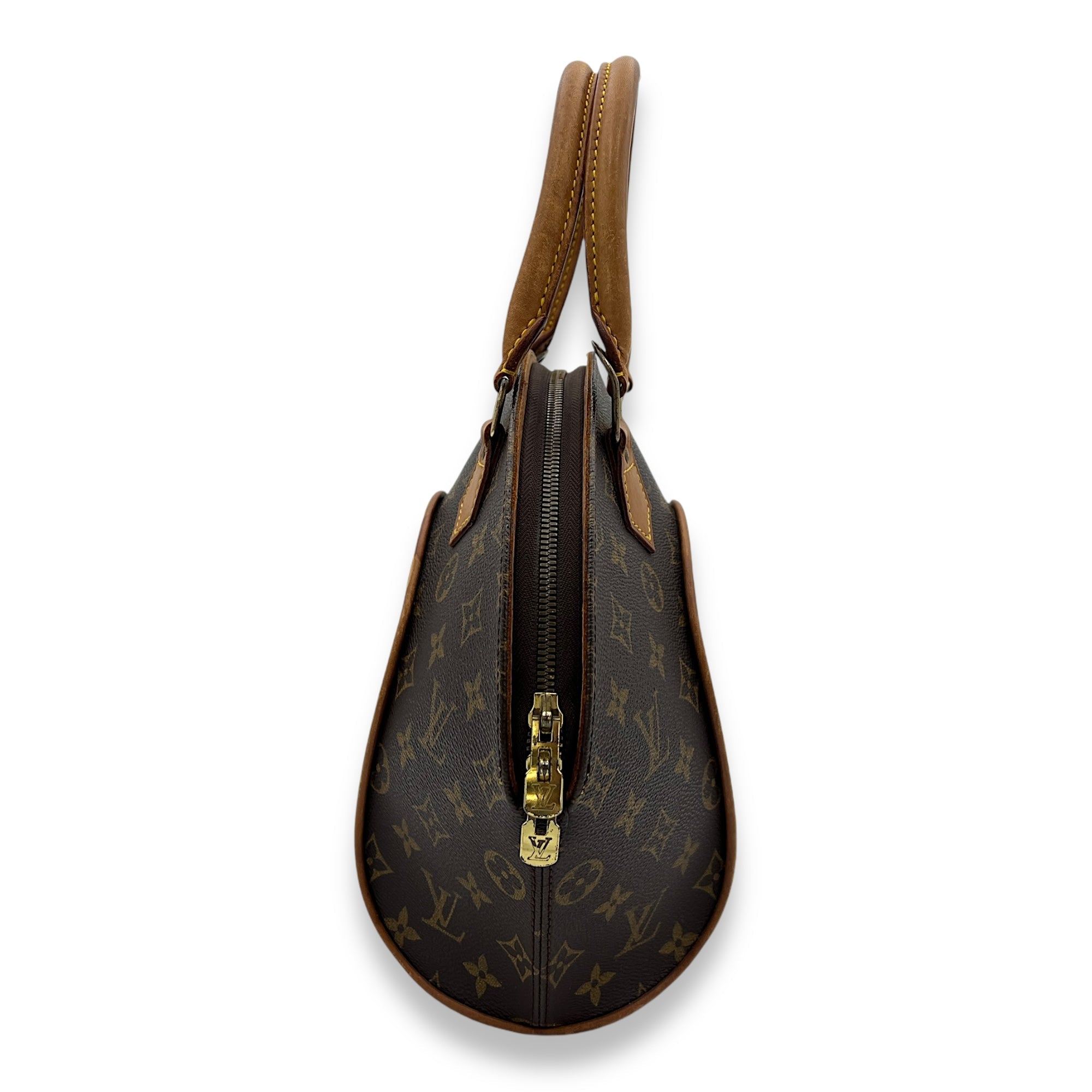 Ellipse Top Handle Bag Brown in Monogram Coated Canvas, Gold hardware - Image 5