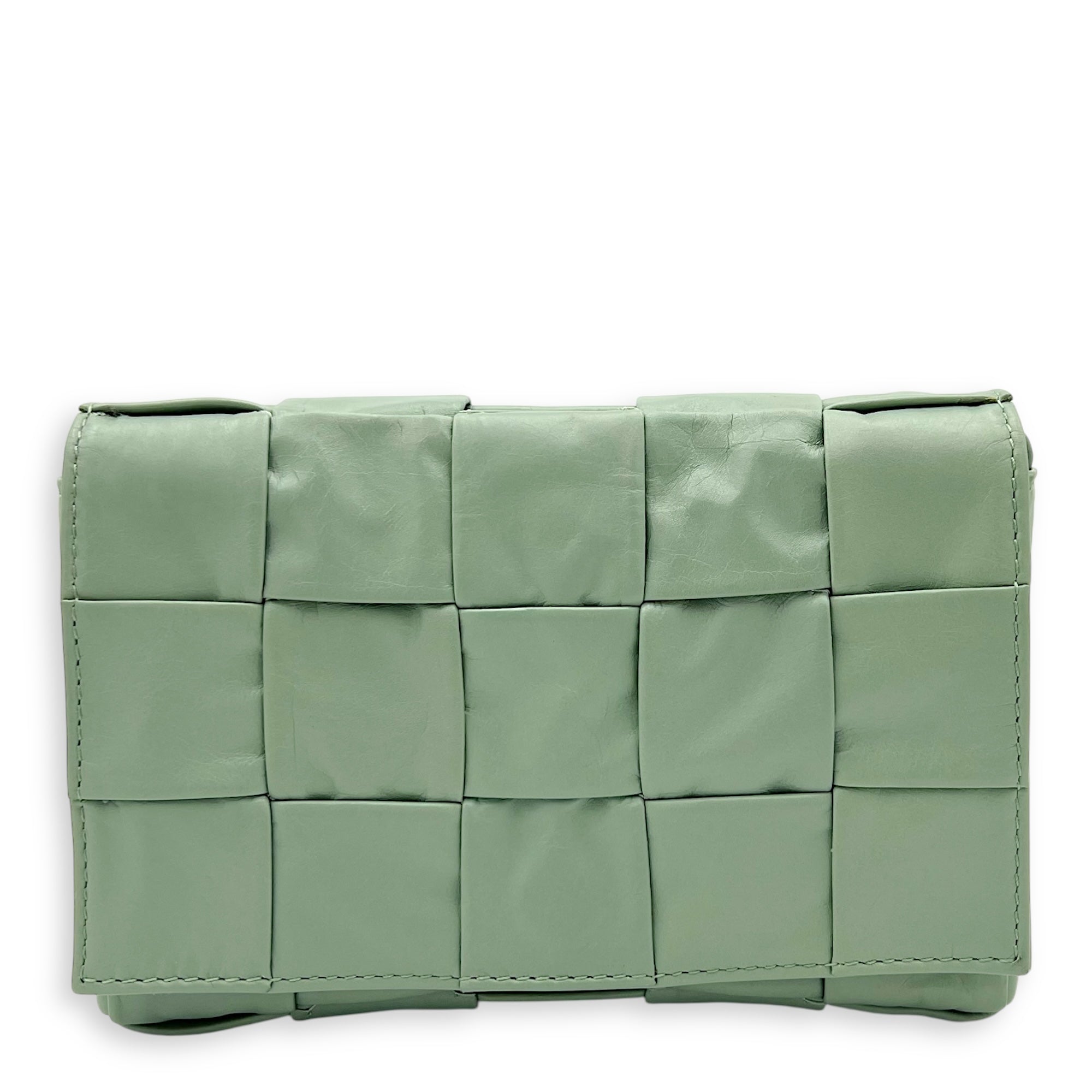 Cassette Crossbody Bag Green in Calfskin