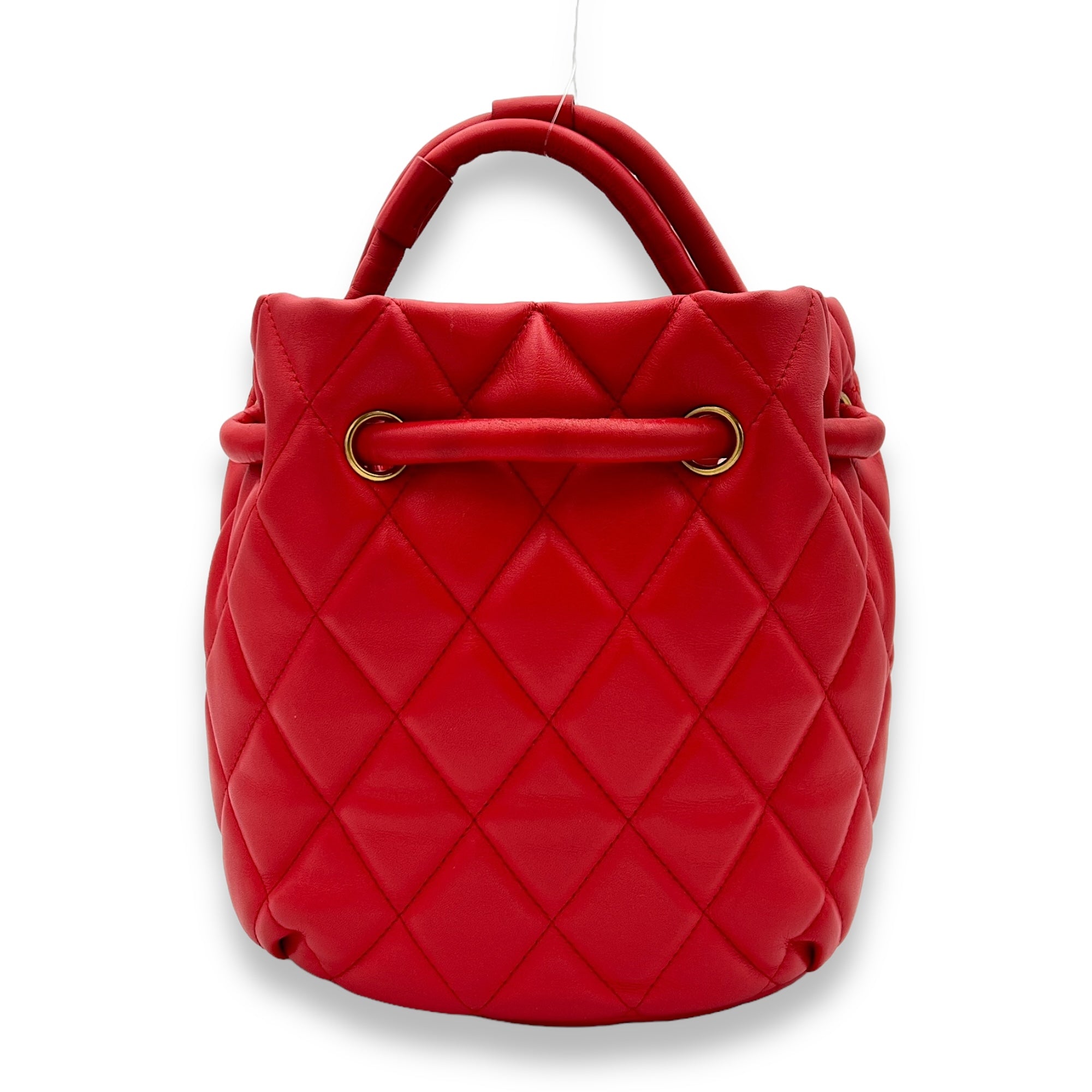 Quilted B Shoulder bag in Calfskin, Brushed Gold Hardware - Image 3