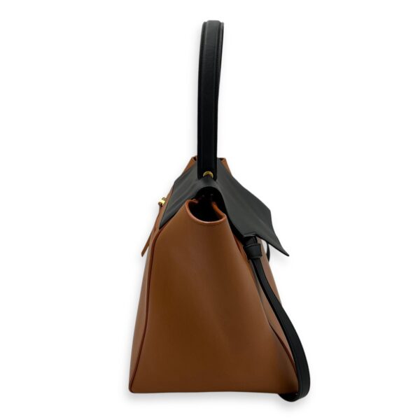 Belt Bag Small Brown Top Handle Bag in Calfskin, Gold hardware - Image 5