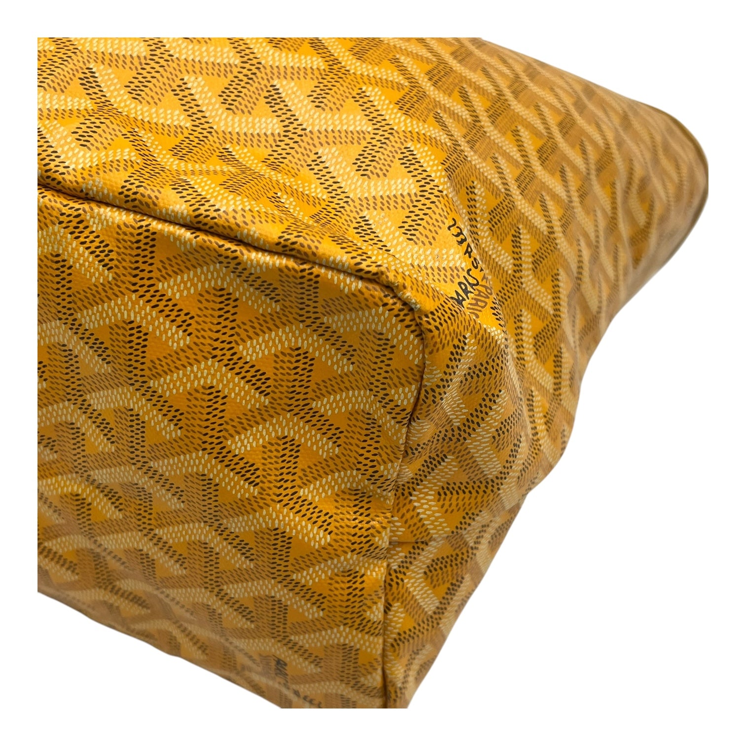 Saint Louis PM Yellow Tote Bag in Coated Canvas, Silver hardware - Image 10