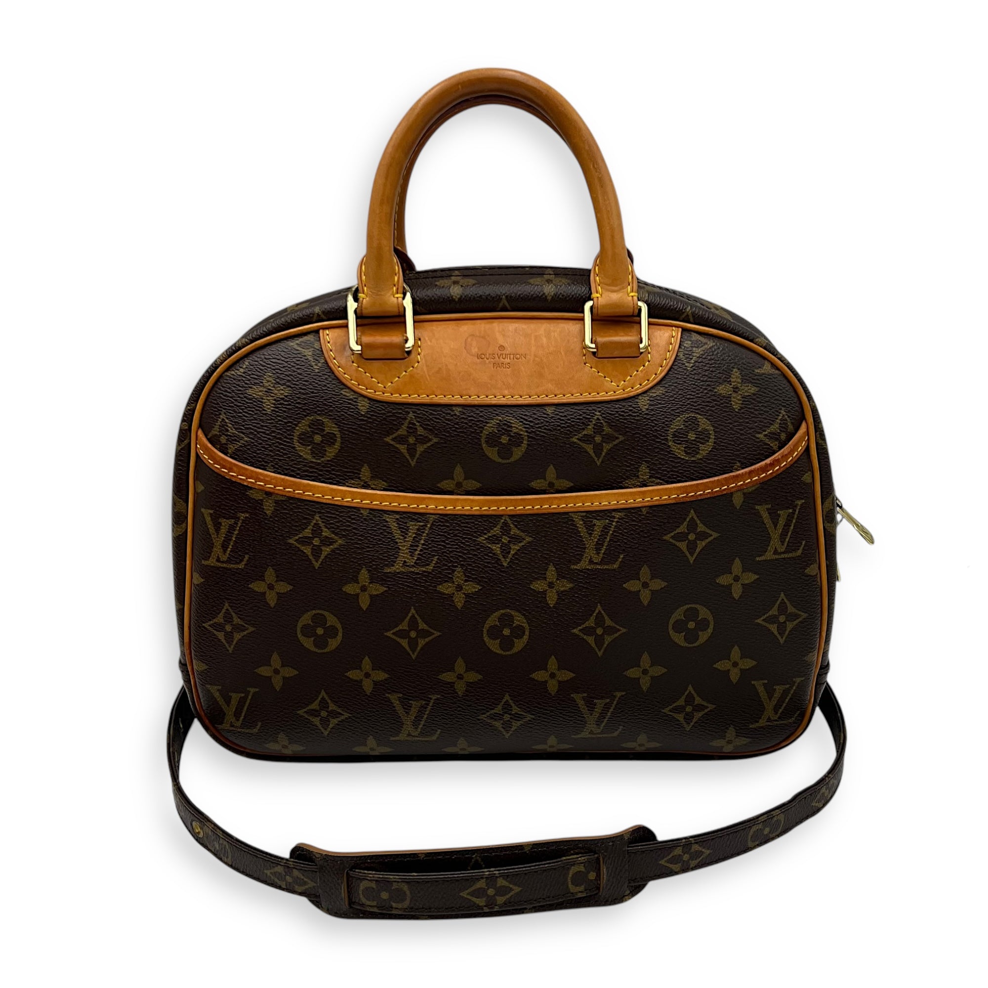 Trouville Top Handle Bag Brown in Monogram Coated Canvas, Gold hardware - Image 10