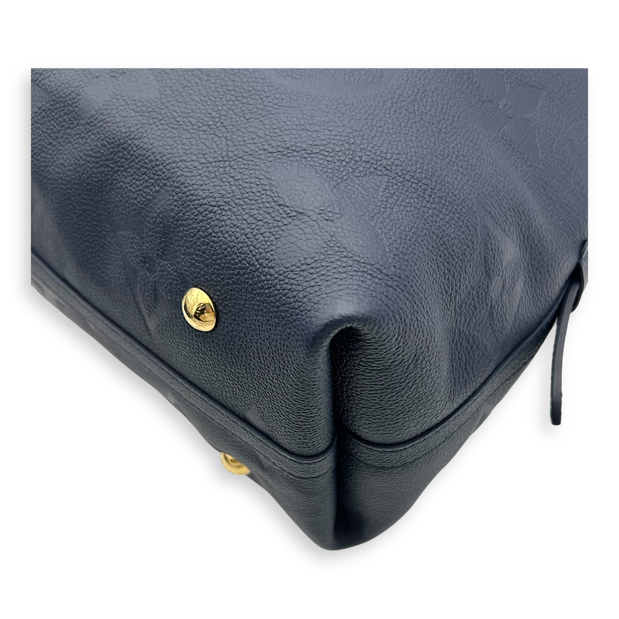 Carryall MM Blue Shoulder Bag in Empreinte Leather, Gold hardware - Image 11