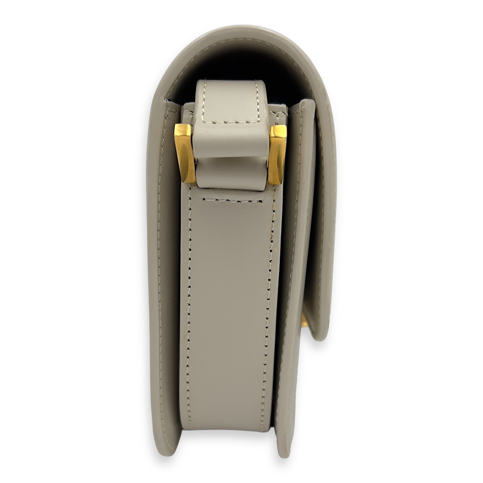 Solferino Shoulder Bag White in Calfskin, Gold hardware - Image 4