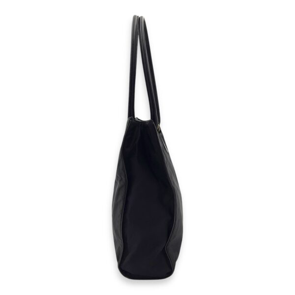 Logo Tote Bag Black in Nylon, Gold hardware - Image 5
