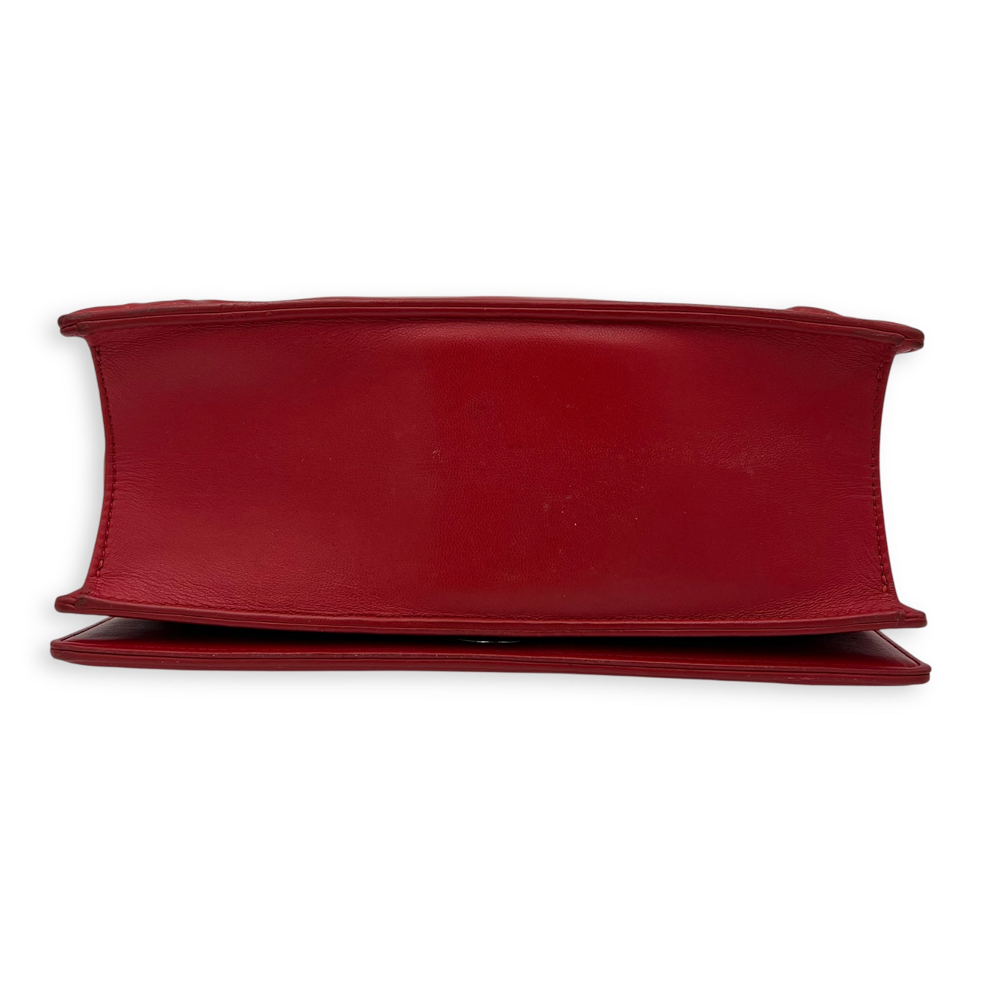 Diorama Red Crossbody Bag in Lambskin, Silver hardware - Image 6