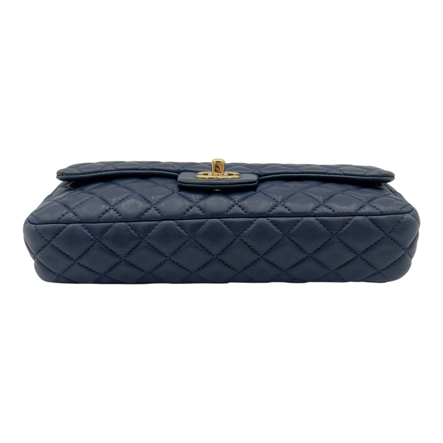 Valentine Charm Blue Shoulder Bag in Lambskin, Gold hardware - Image 4
