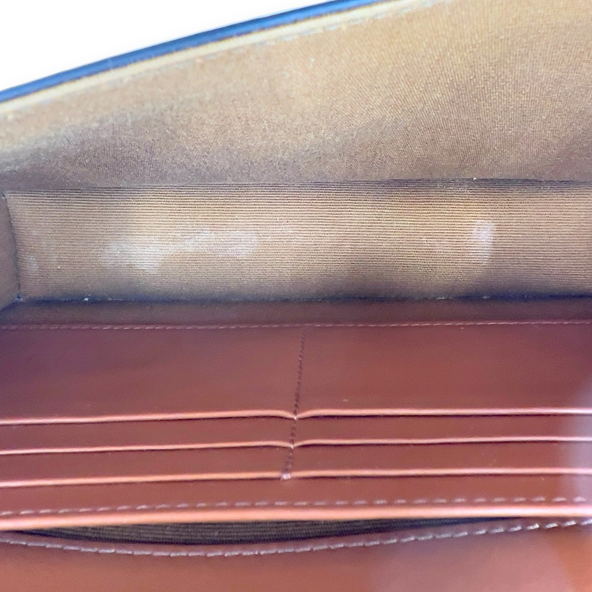 Triomphe Wallet On Chain Brown in Coated Canvas, Gold hardware - Image 7