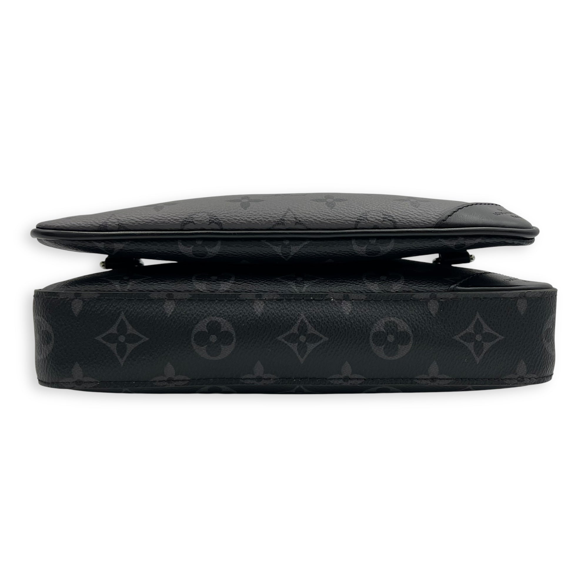 Trio Messenger Grey in Monogram Coated Canvas, Silver hardware - Image 6