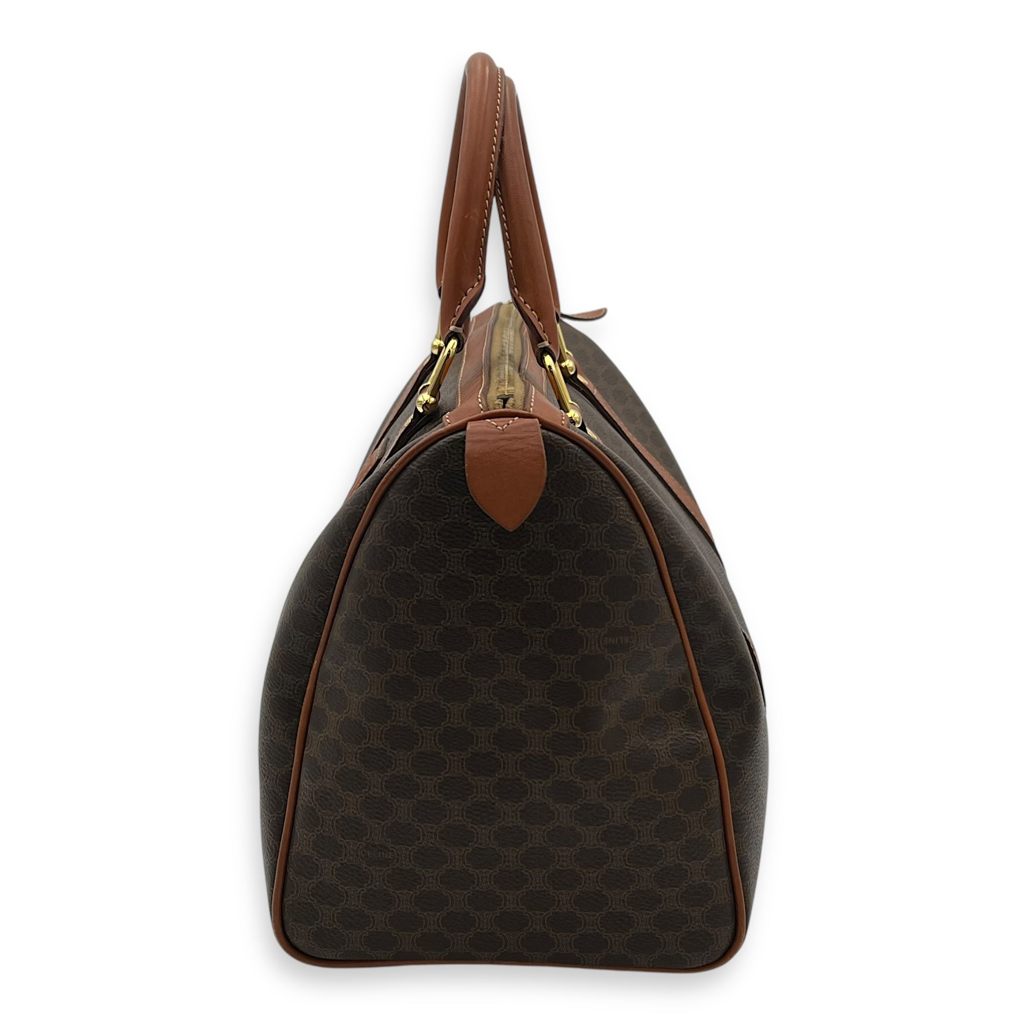 Macadam Top Handle Bag Brown in Calfskin, Gold hardware - Image 5