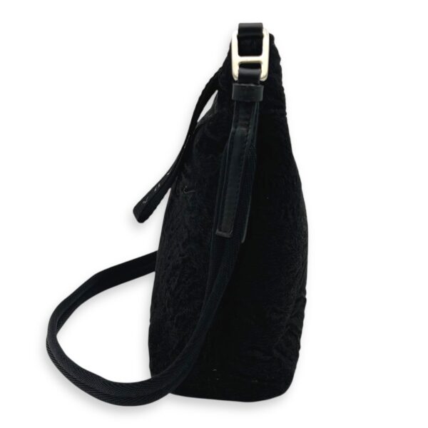 Persian Lamb Black Shoulder Bag in, Silver hardware - Image 4