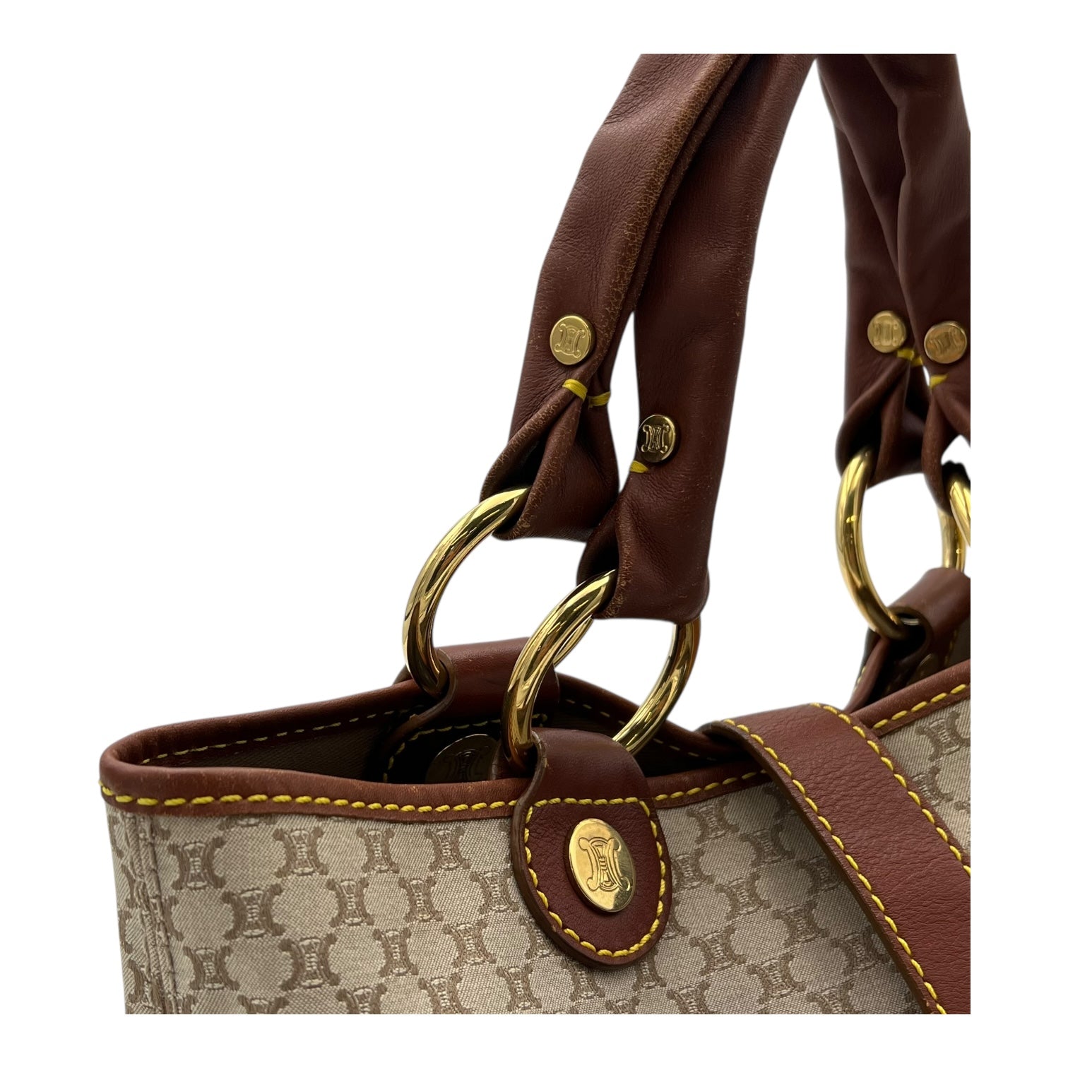 Macadam Shoulder Bag White in Coated Canvas, Gold hardware - Image 9