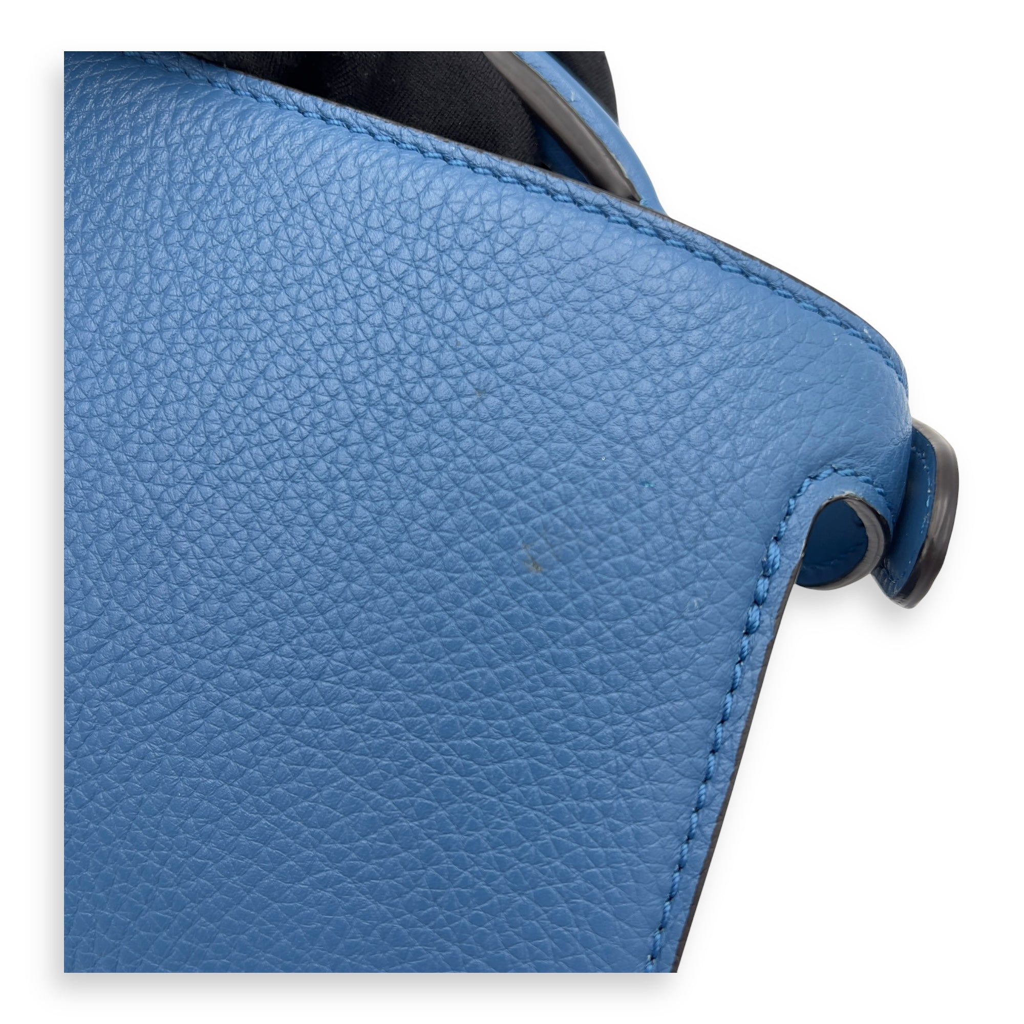 ISeeU Petite Blue Top Handle Bag in Calfskin, Silver hardware - Image 20
