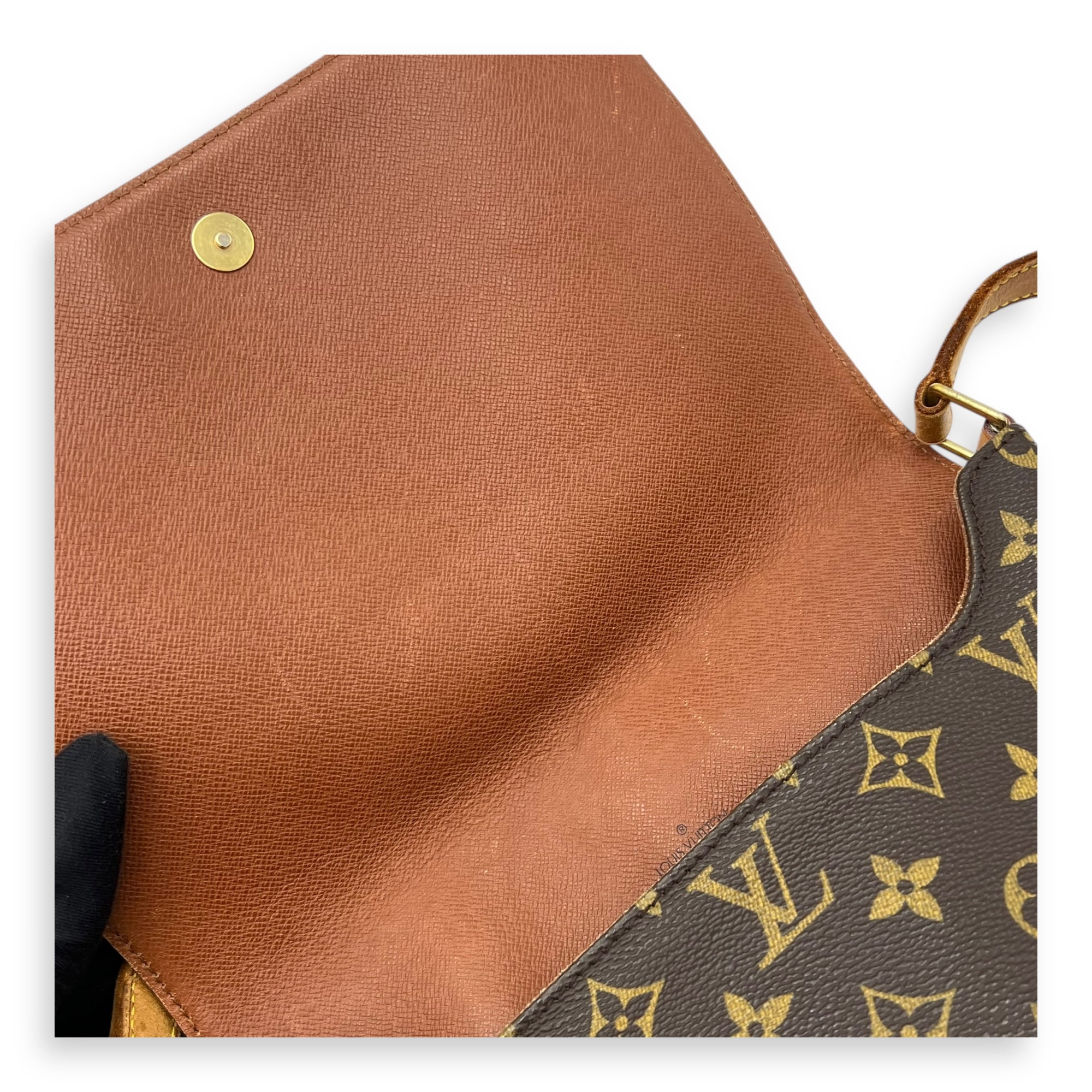 Musette Tango Shoulder Bag Brown in Monogram Coated Canvas, Gold hardware - Image 10