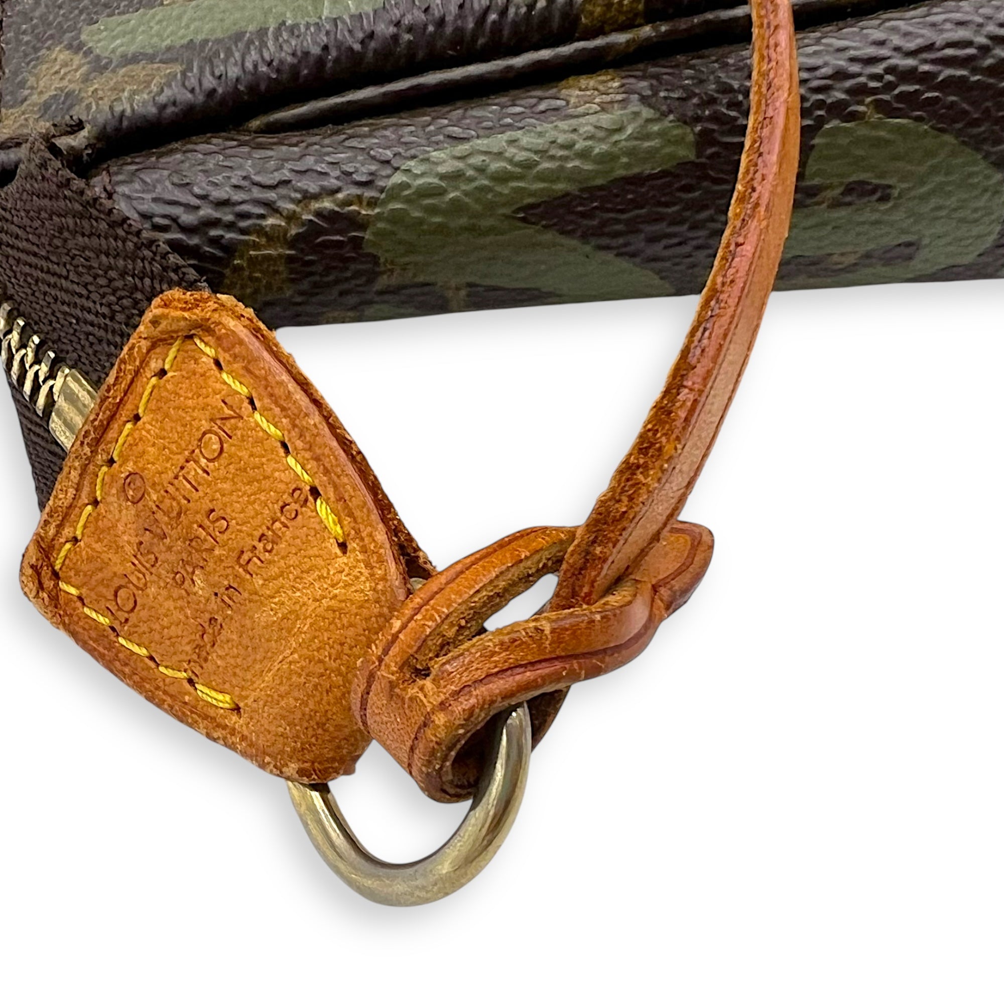 Pochette Pouch Brown in Coated Canvas, Gold hardware - Image 10