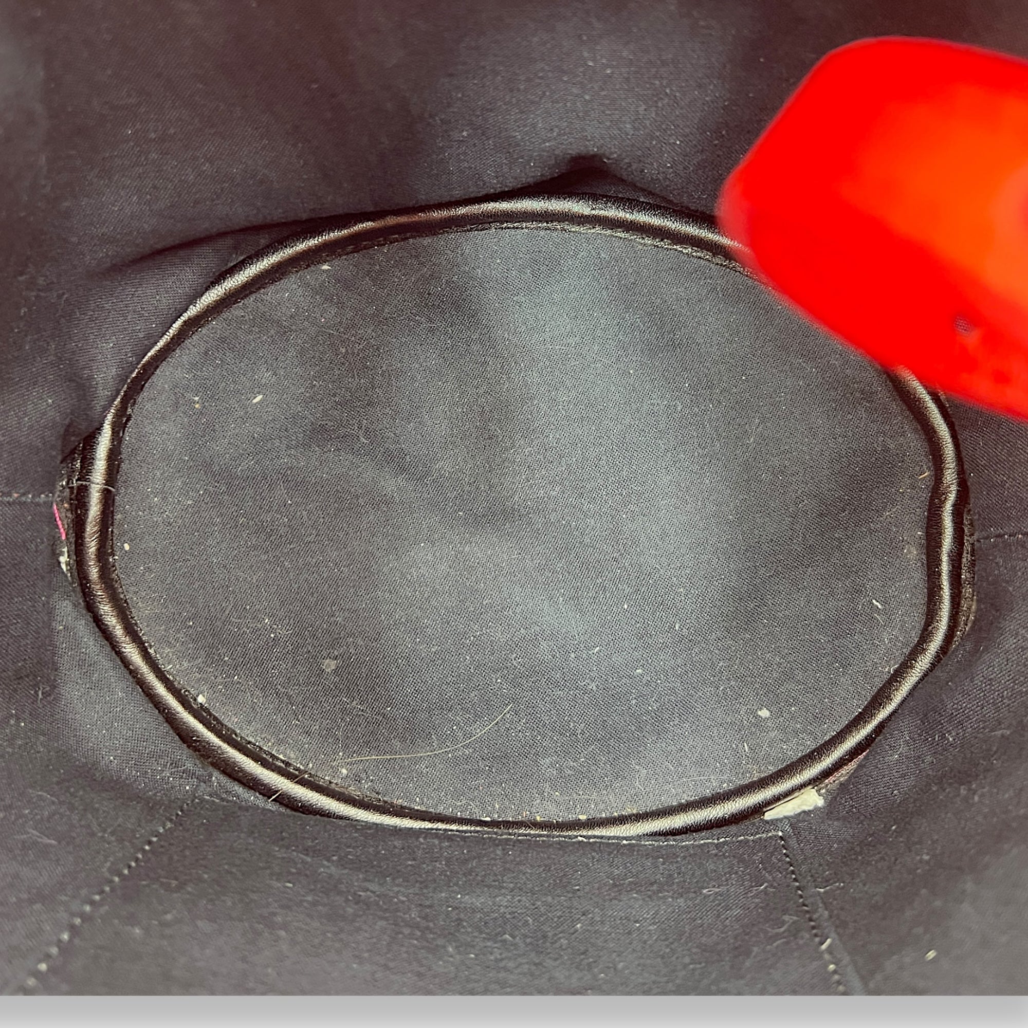 Quilted B Shoulder bag in Calfskin, Brushed Gold Hardware - Image 11