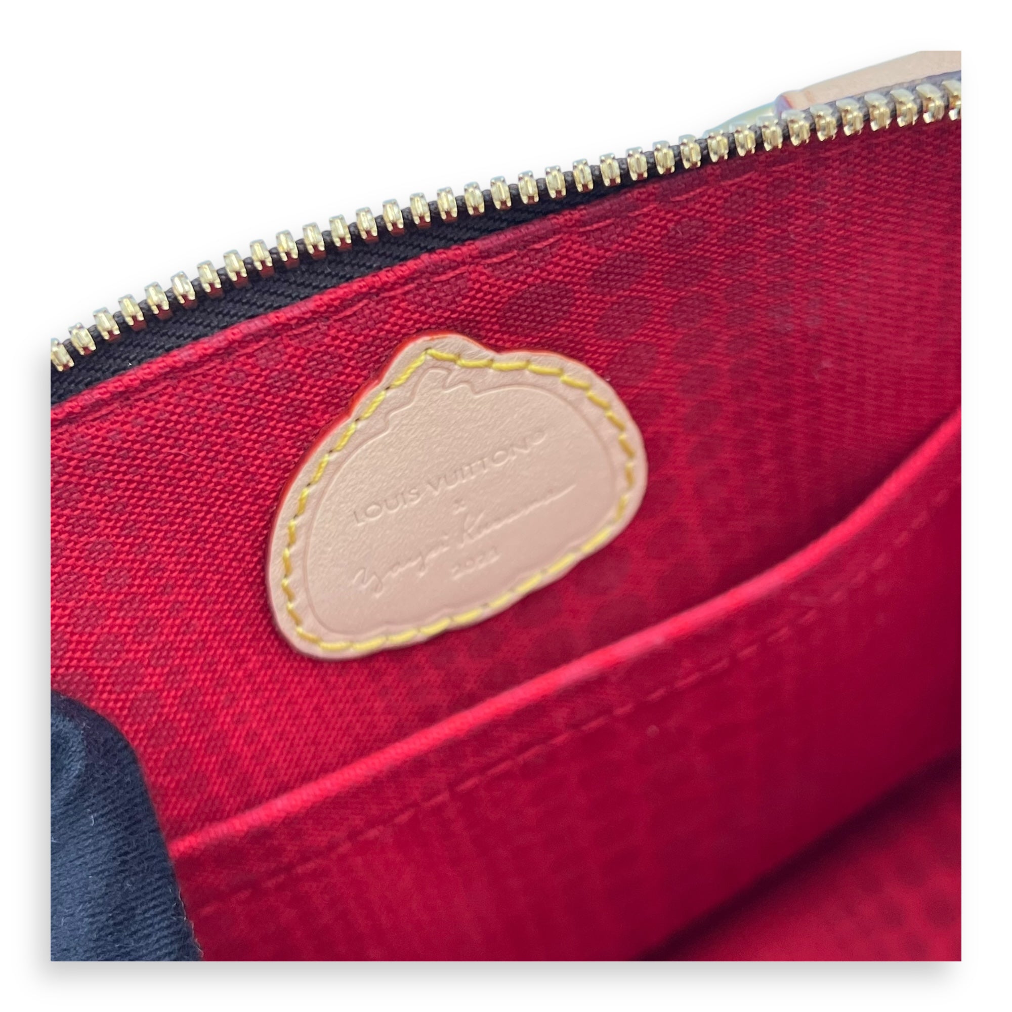 Yayoi Kusama Alma BB Brown Top Handle Bag in Monogram Coated Canvas, Gold hardware - Image 11