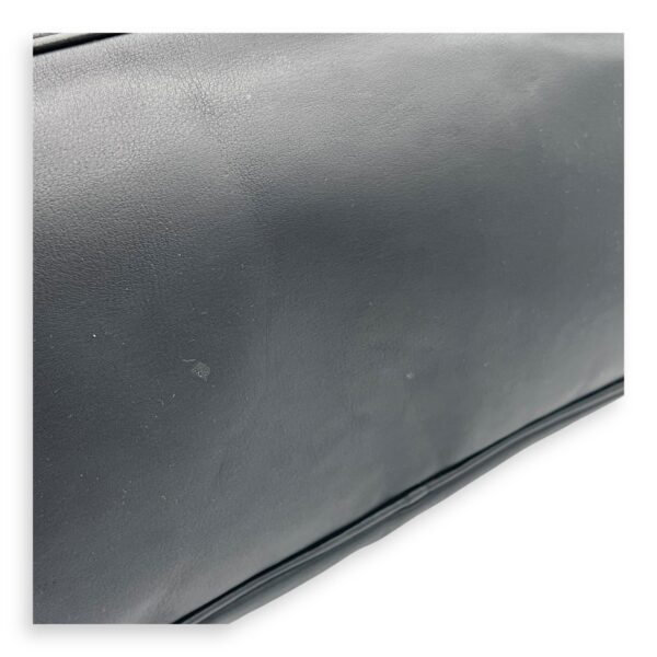 Logo Top Handle Bag Black in Calfskin, Gold hardware - Image 11