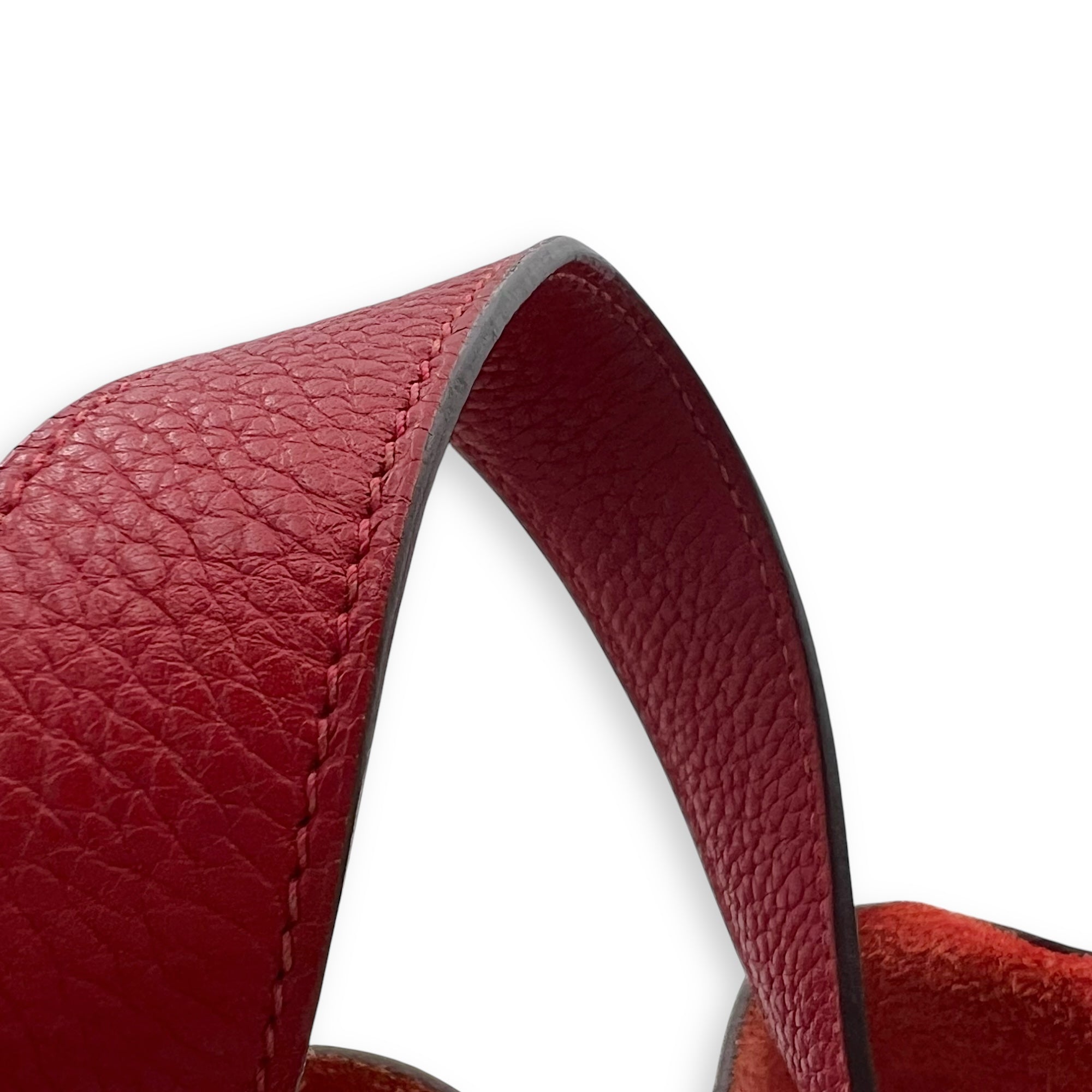 Picotin 26 Red Bucket Bag in Clemence, Palladium hardware - Image 11