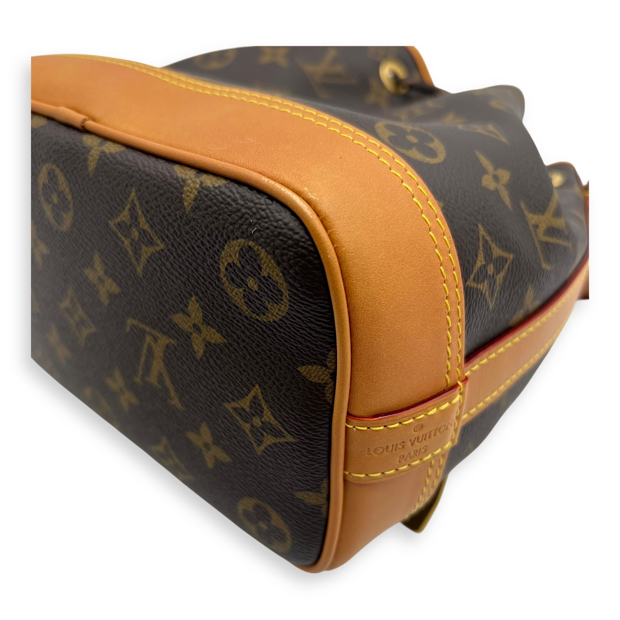 Noe Cargo Crossbody Bag Brown in Monogram Coated Canvas, Gold hardware - Image 11