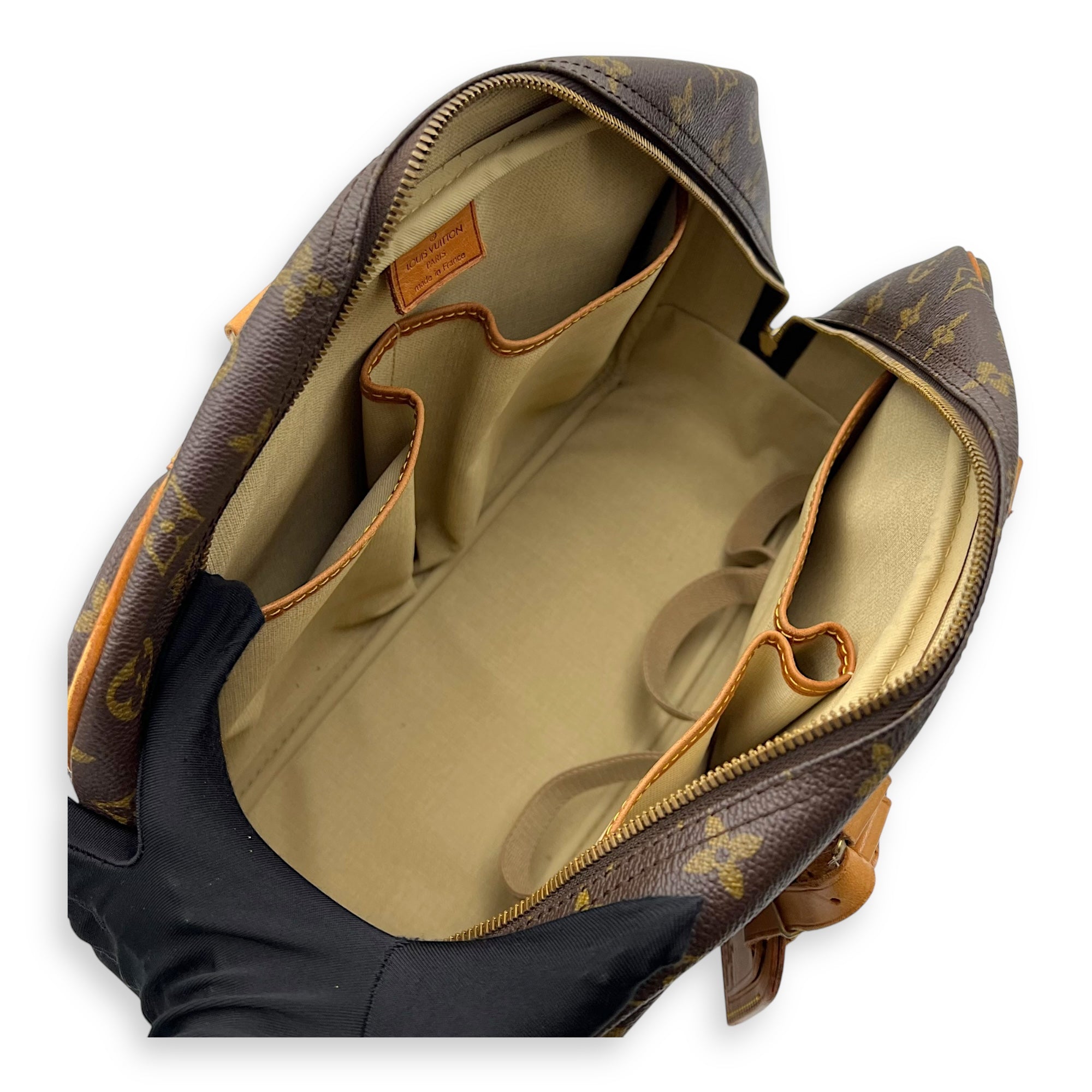 Deauville Top Handle Bag Brown in Monogram Coated Canvas, Gold hardware - Image 13