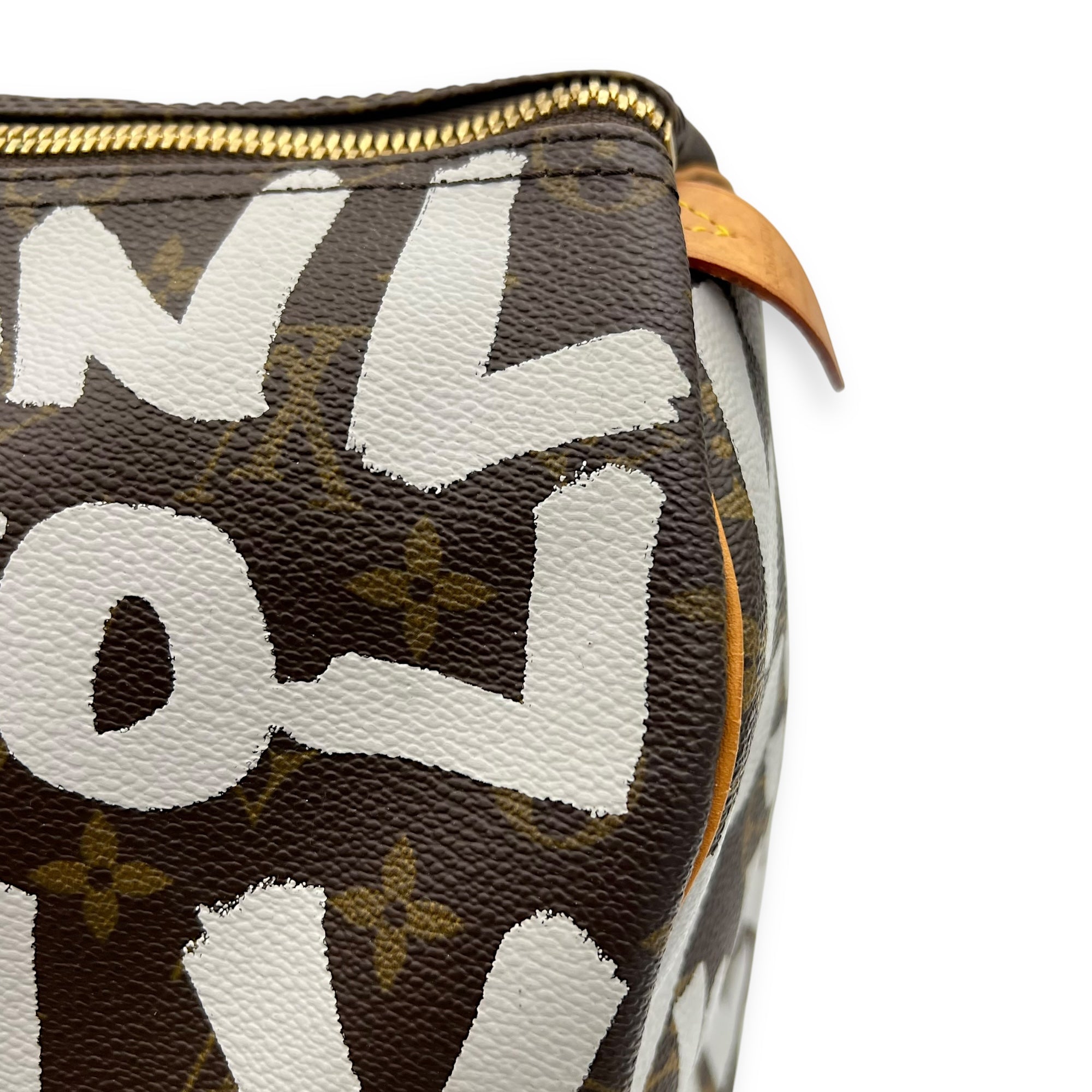 Stephen Sprouse Keepall 50 Brown Duffle Bag in Coated Canvas, Gold hardware - Image 15