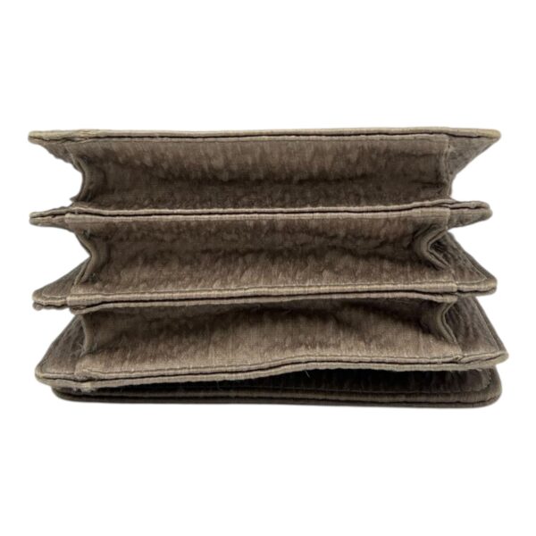 Logo Beige Shoulder Bag in Fabric, Silver hardware - Image 6