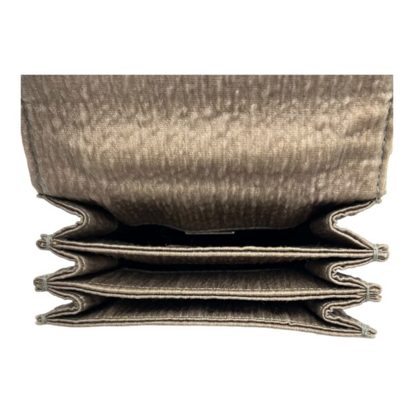 Logo Beige Shoulder Bag in Fabric, Silver hardware - Image 7