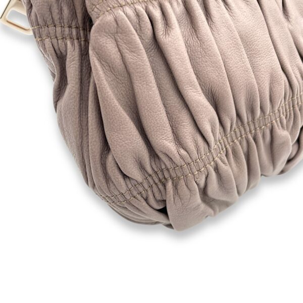 Logo Grey Pouch in Lambskin, Silver hardware - Image 11