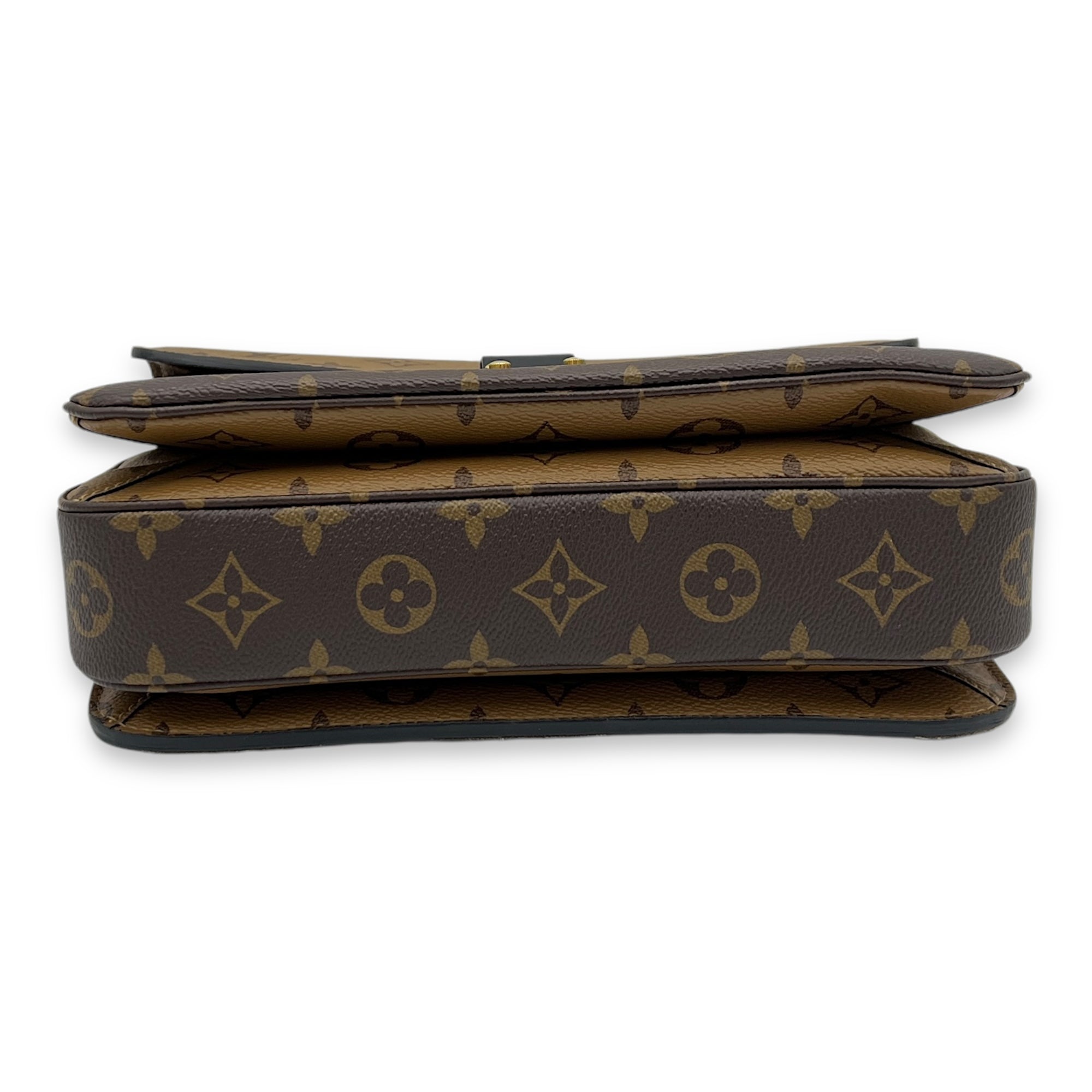 Pochette Metis Brown Top Handle Bag in Monogram Coated Canvas, Gold hardware - Image 6