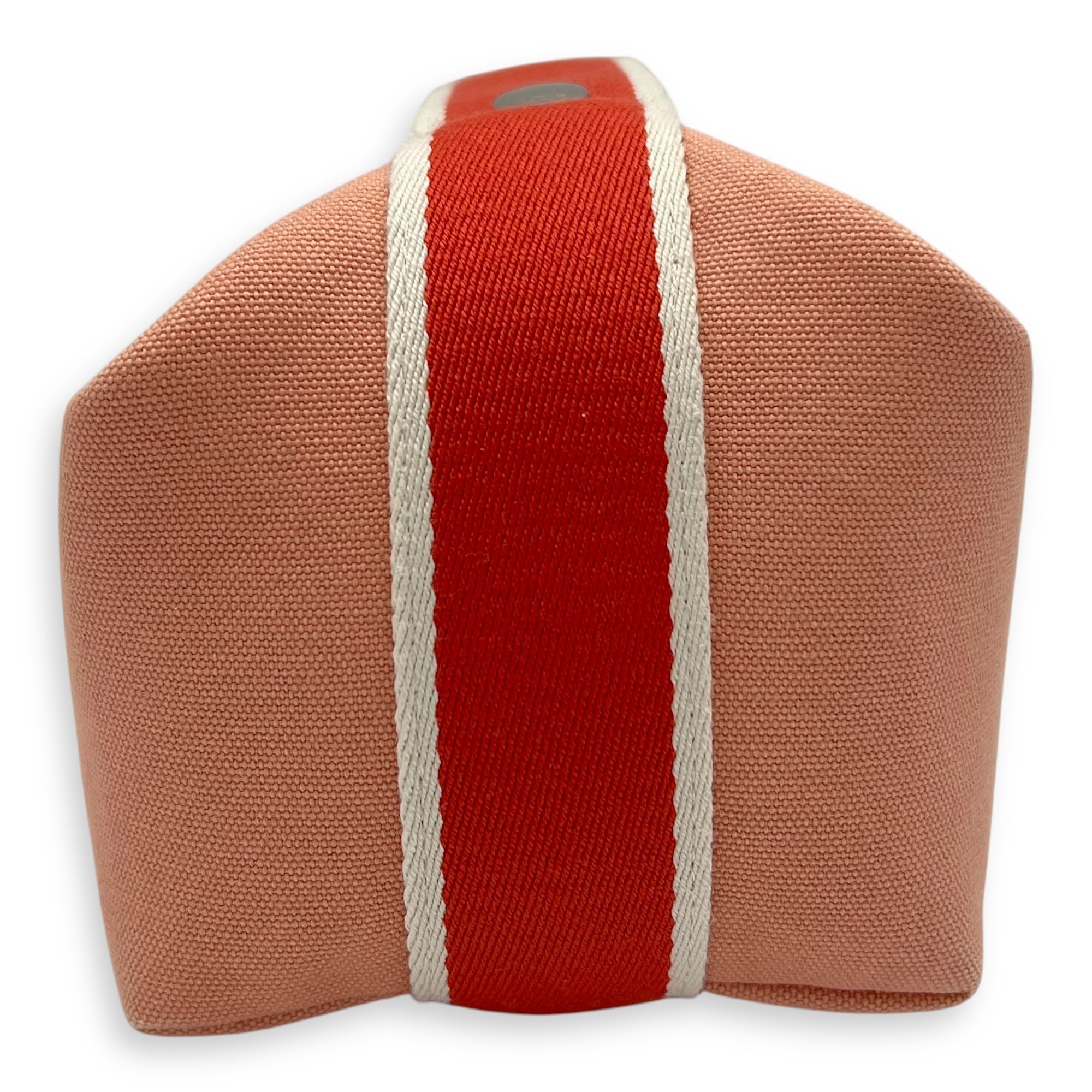 Bride a Brac Orange Top Handle Bag in Canvas, Palladium hardware - Image 5