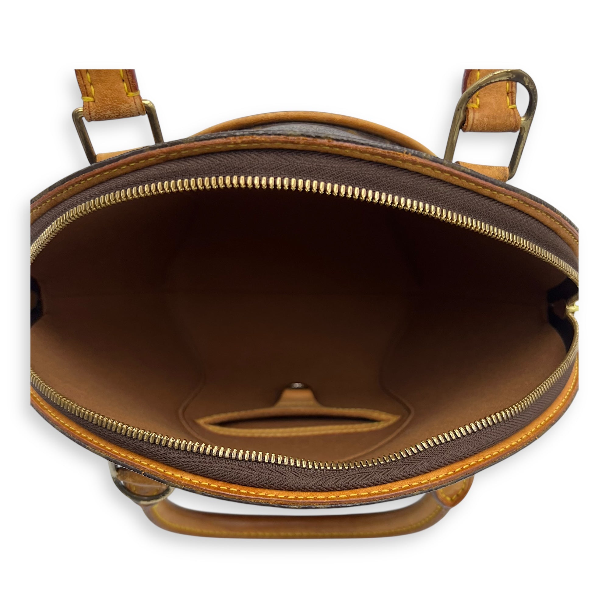 Ellipse Top Handle Bag Brown in Monogram Coated Canvas, Gold hardware - Image 7