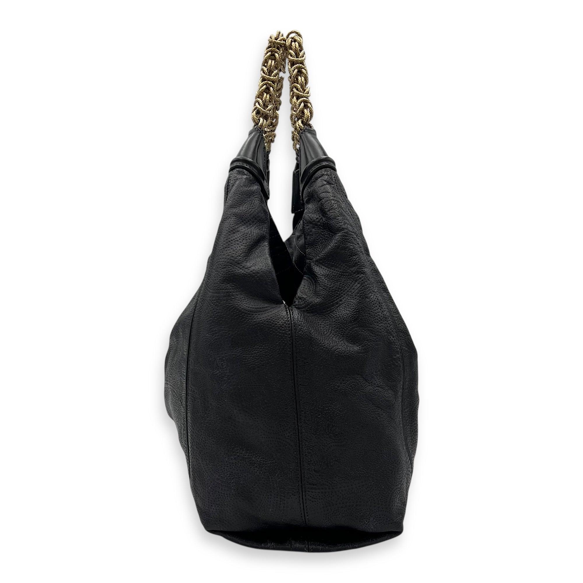 Paris- Moscow 2009 Black Shoulder Bag in Calfskin, Gold hardware - Image 5