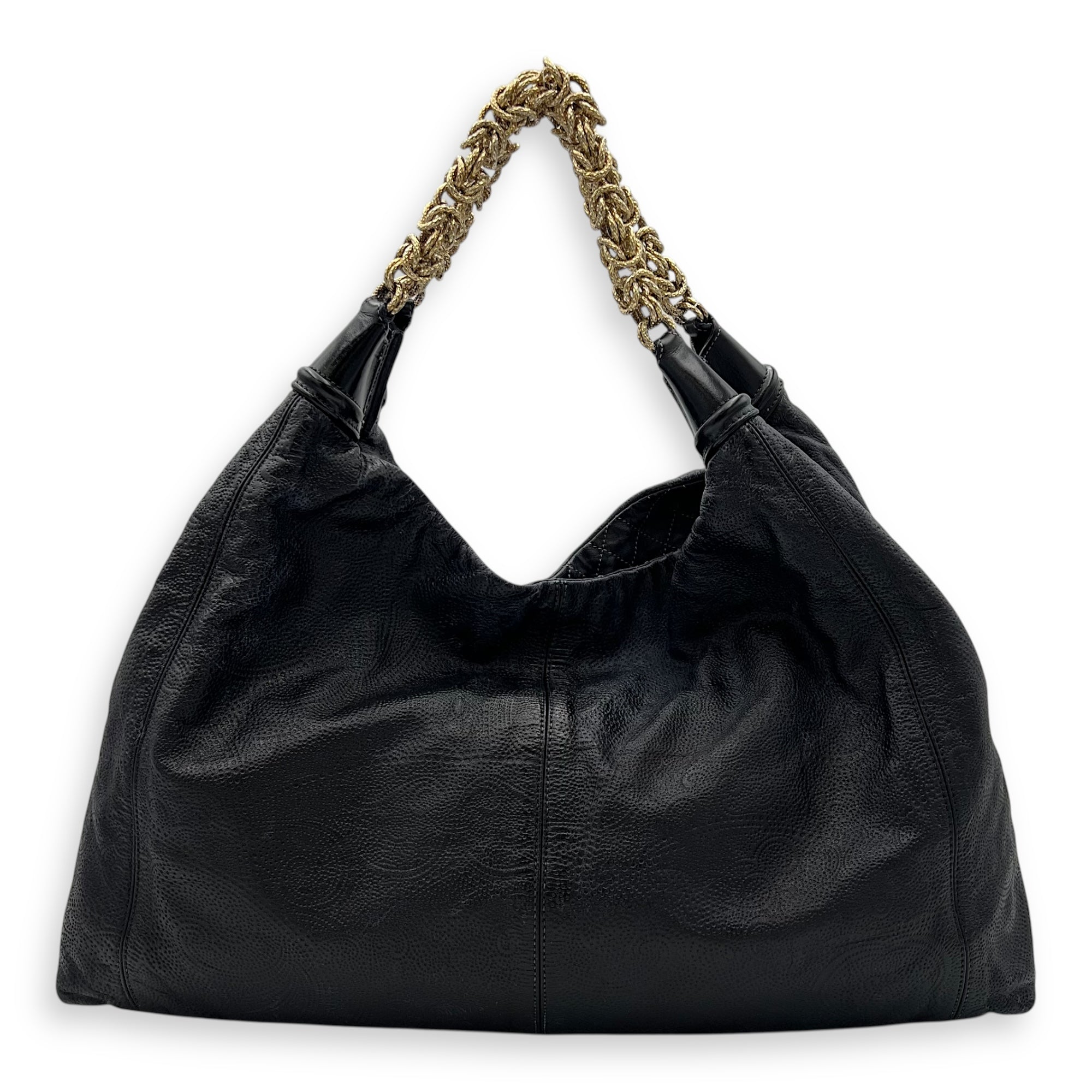 Paris- Moscow 2009 Black Shoulder Bag in Calfskin, Gold hardware - Image 3
