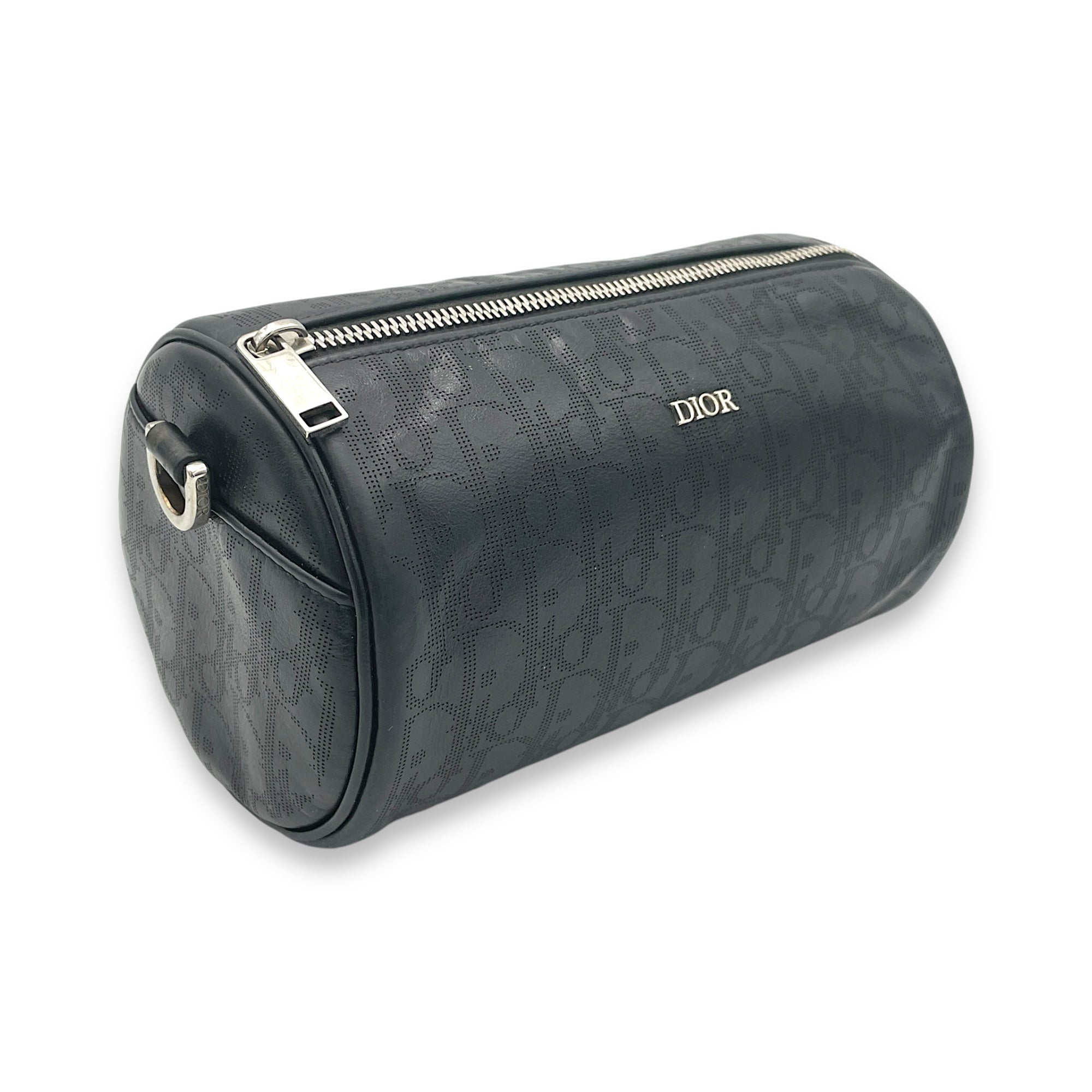 Roller Crossbody Bag Black in Calfskin, Silver hardware - Image 4