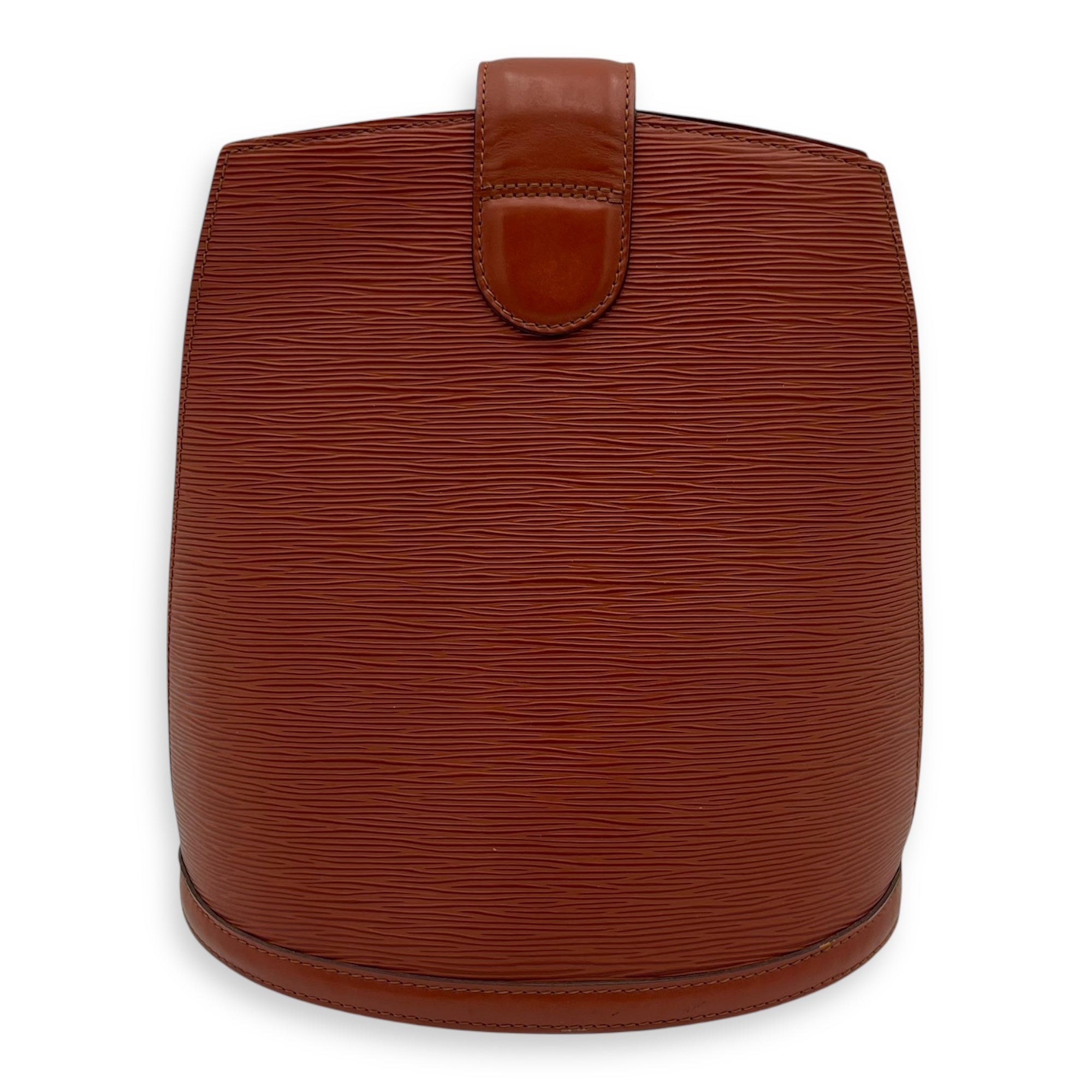 Cluny Shoulder Bag Brown in Epi Leather, Gold hardware - Image 3
