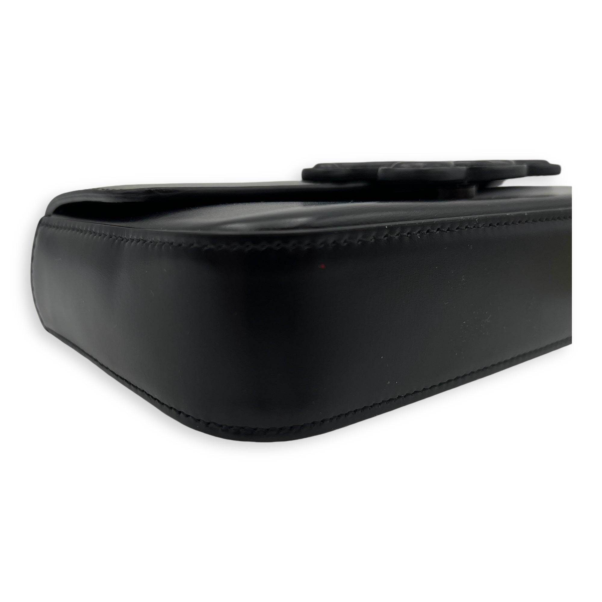 Triomphe Chain Black Shoulder Bag in Calfskin, Acetate hardware - Image 9