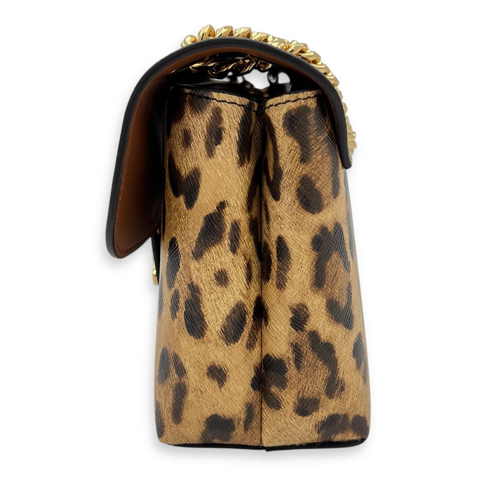 Triomphe Shoulder Bag Brown in Calfskin, Gold hardware - Image 5